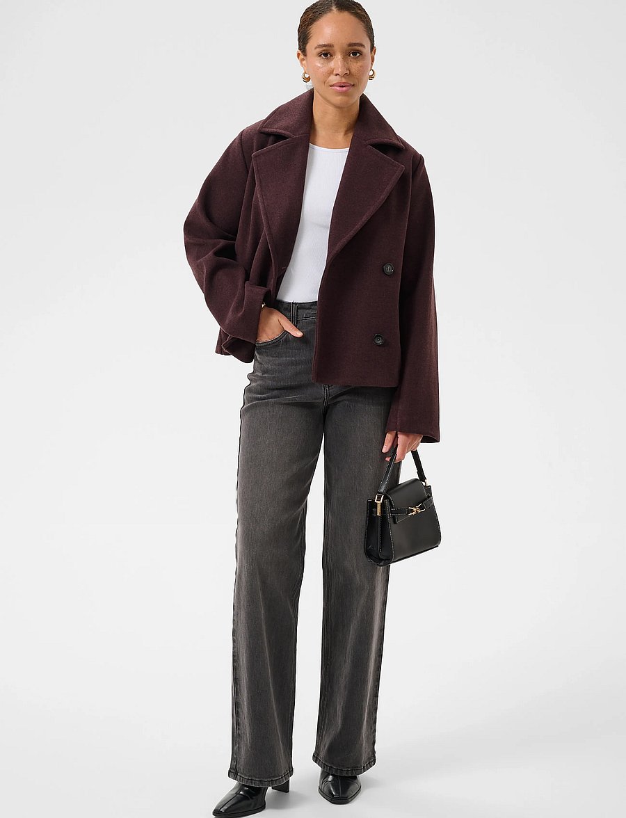 Kaffe - KAsaturn Short Jacket - mäntel - fudge - 3