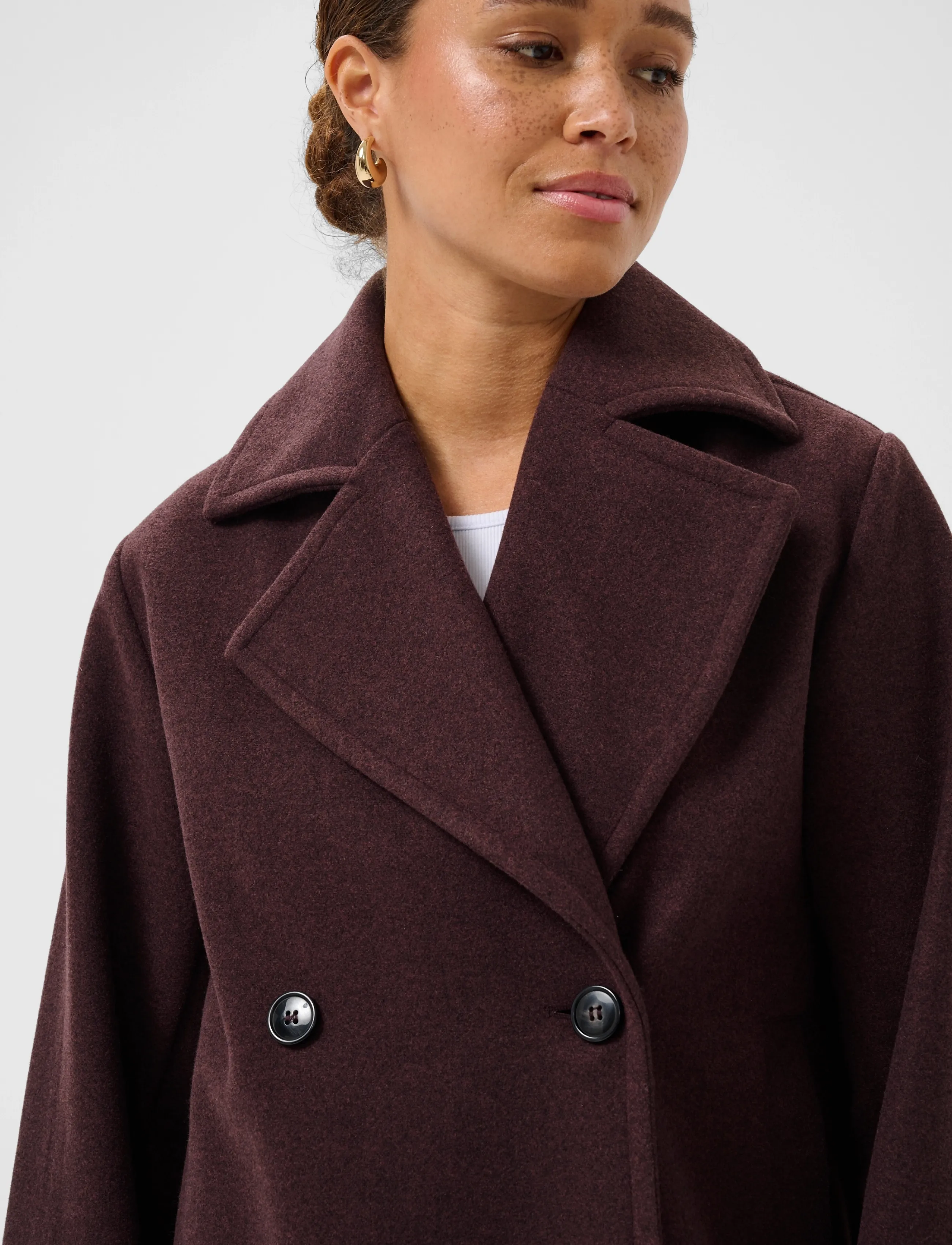 Kaffe - KAsaturn Short Jacket - mäntel - fudge - 5