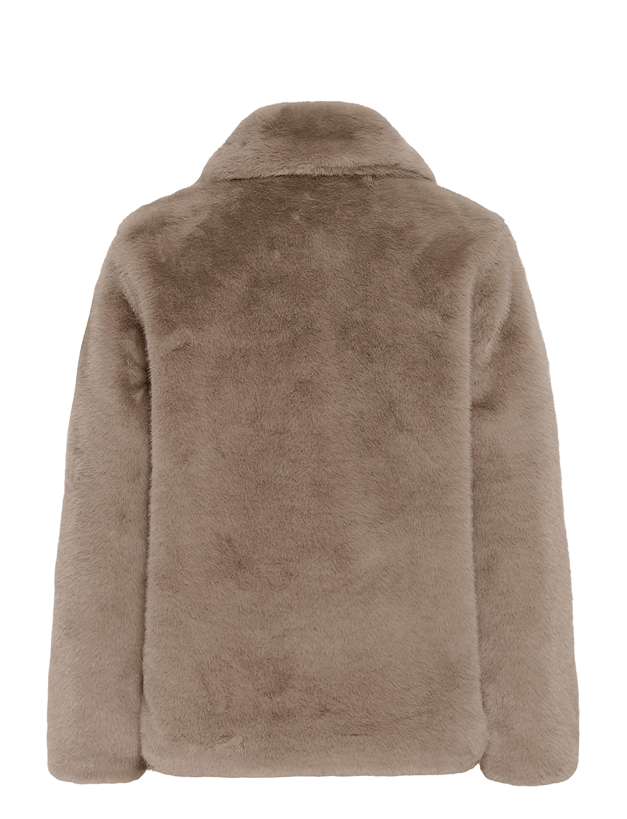 Kaffe - KArosa Fake Fur Jacket - faux fur - taupe gray - 1