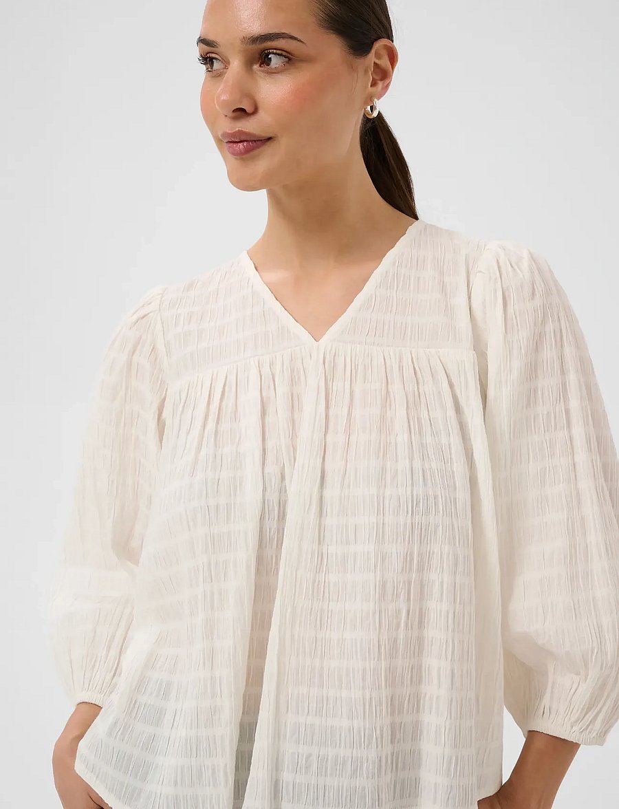 Kaffe - KAmissie Blouse - langærmede bluser - chalk - 5
