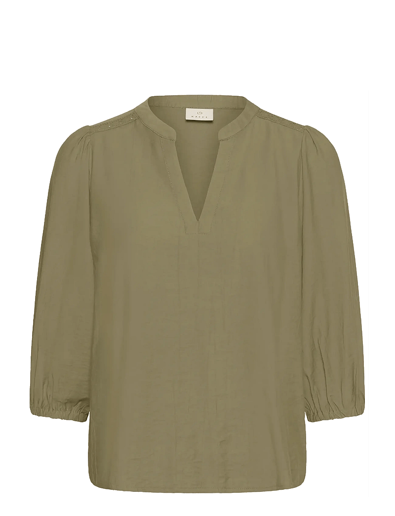 Kaffe - KAalberta Blouse - langærmede bluser - aloe - 1