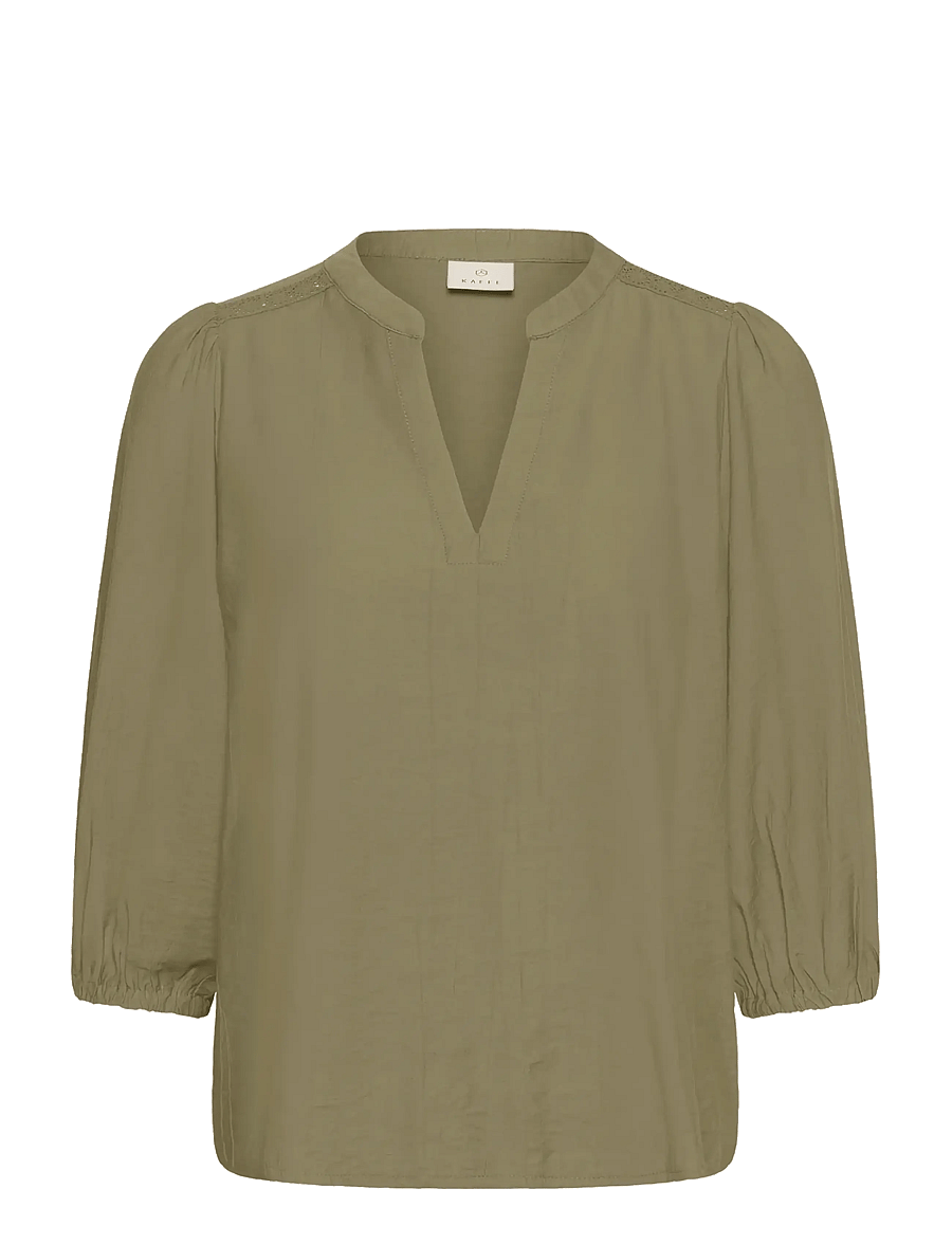 Kaffe - KAalberta Blouse - langermede bluser - aloe - 1