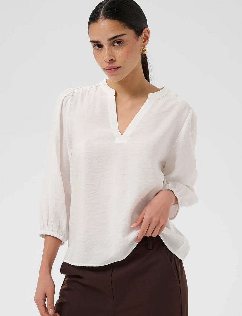 Kaffe - KAalberta Blouse - langærmede bluser - chalk - 0