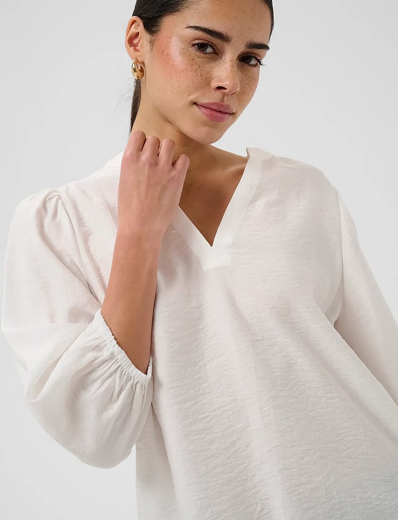 Kaffe - KAalberta Blouse - langærmede bluser - chalk - 5