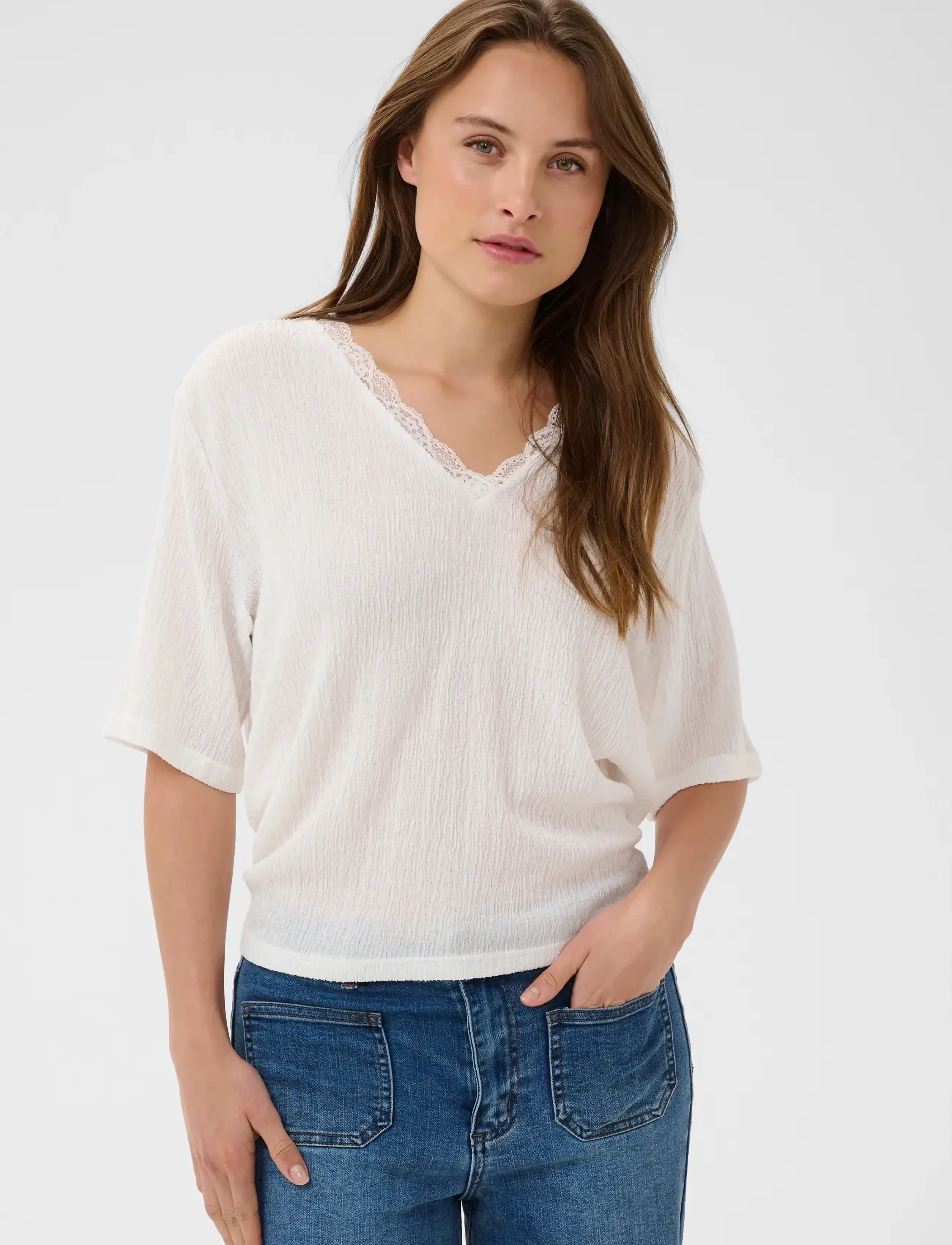 Kaffe - KAveronia T-Shirt - t-shirts - chalk - 2