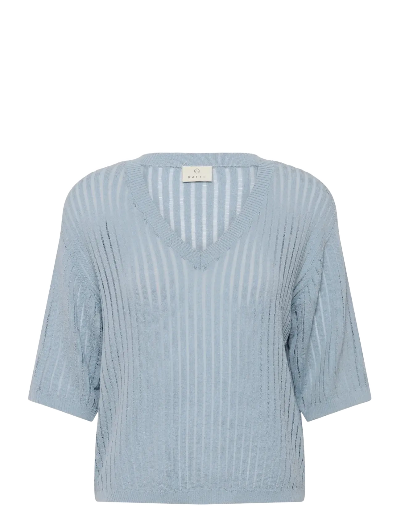 Kaffe KAabalina V-neck Pullover - Jumpers - BLUE FOG / blue
