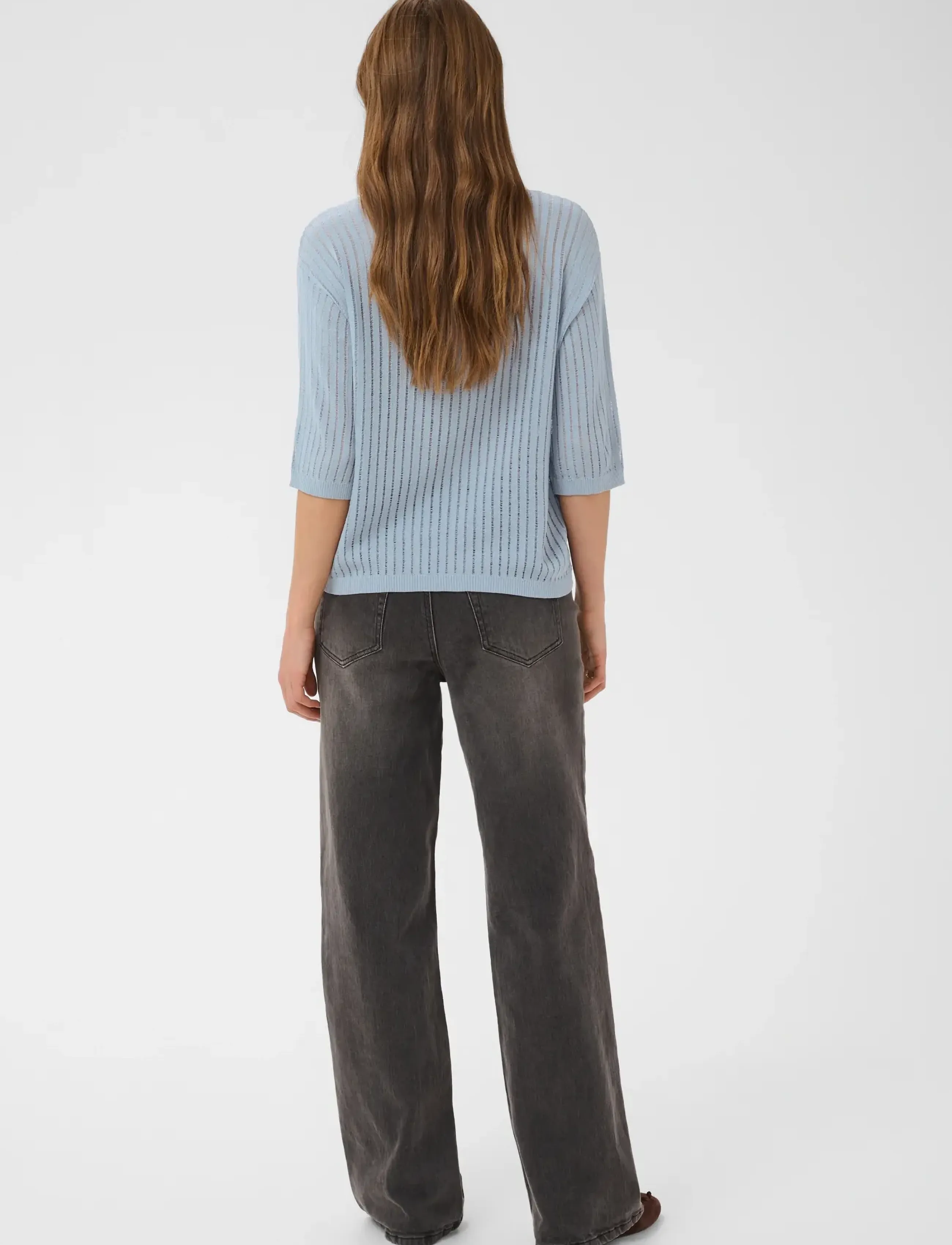 Kaffe - KAabalina V-neck Pullover - blue fog - 4