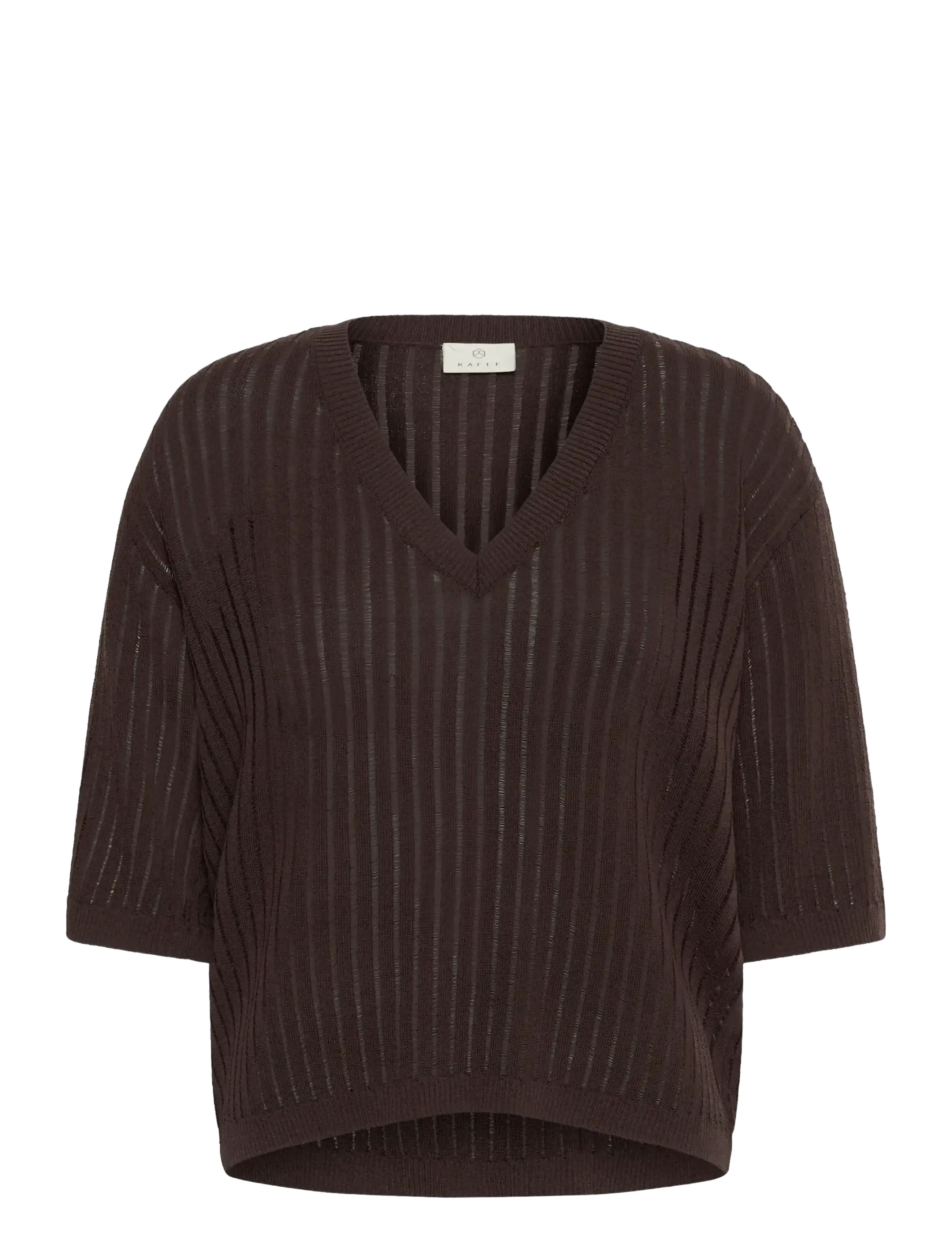 Kaffe KAabalina V-neck Pullover - Jumpers - COFFEE BEAN / brown