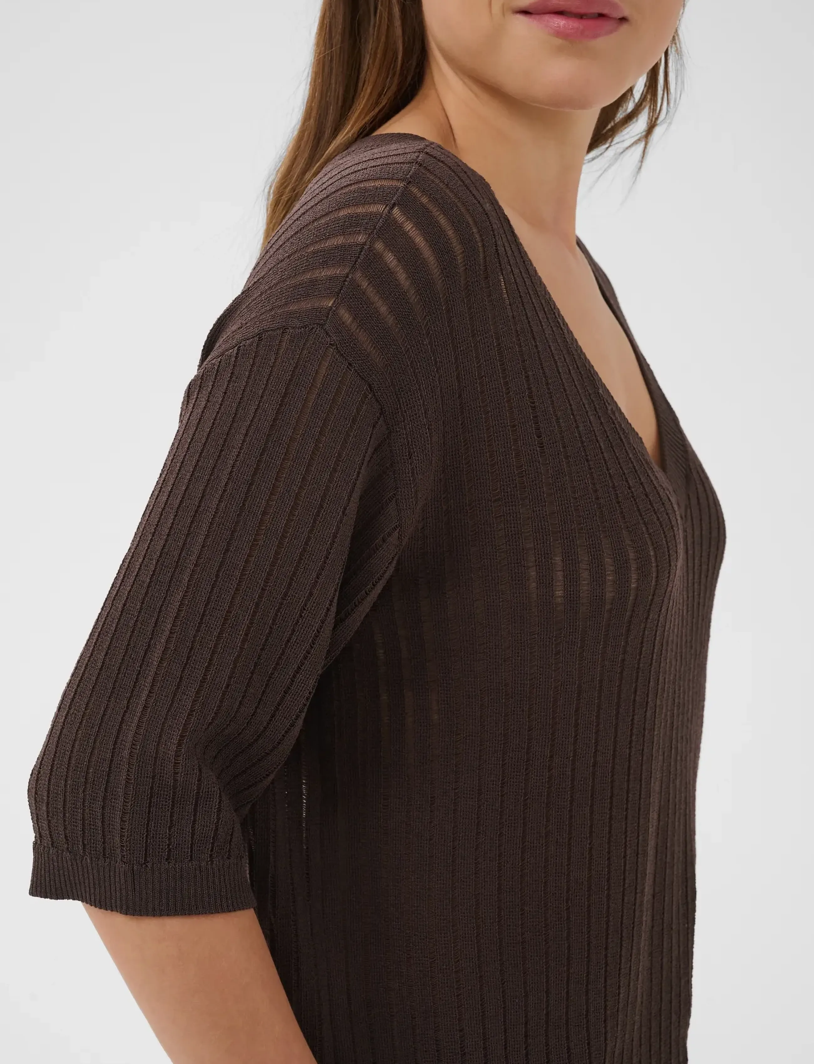 Kaffe Kaabalina V-Neck Pullover stickade tröjor dam – bild 5