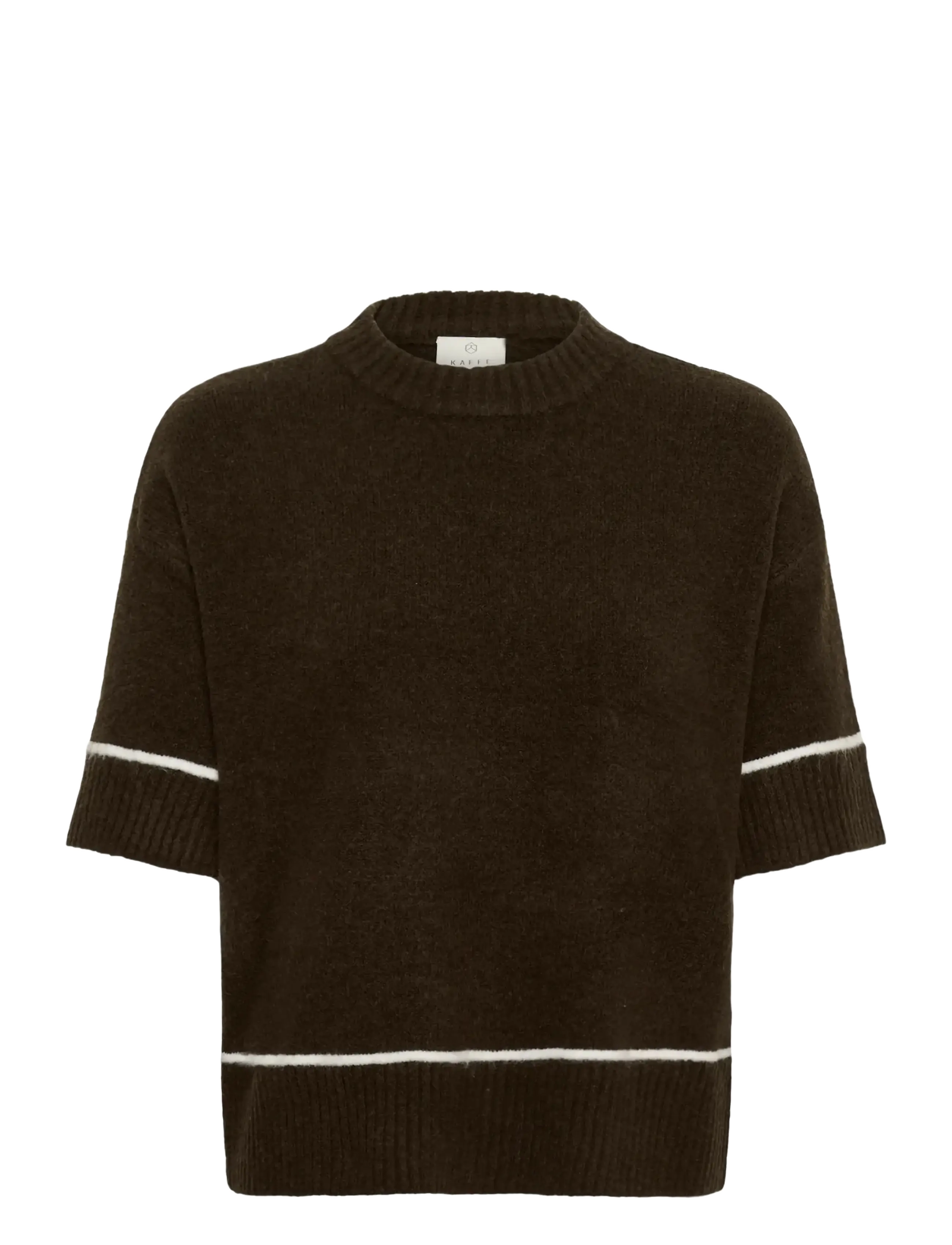 Kaffe KAjinie Knit Pullover1/2 sleeve - Jumpers - COFFEE BEAN / brown