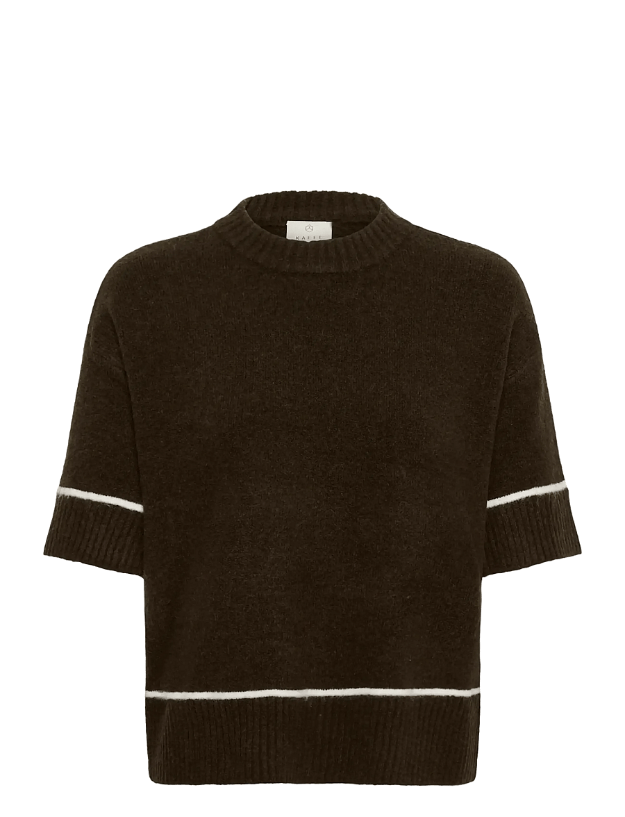 Kaffe - KAjinie Knit Pullover1/2 sleeve - coffee bean - 1