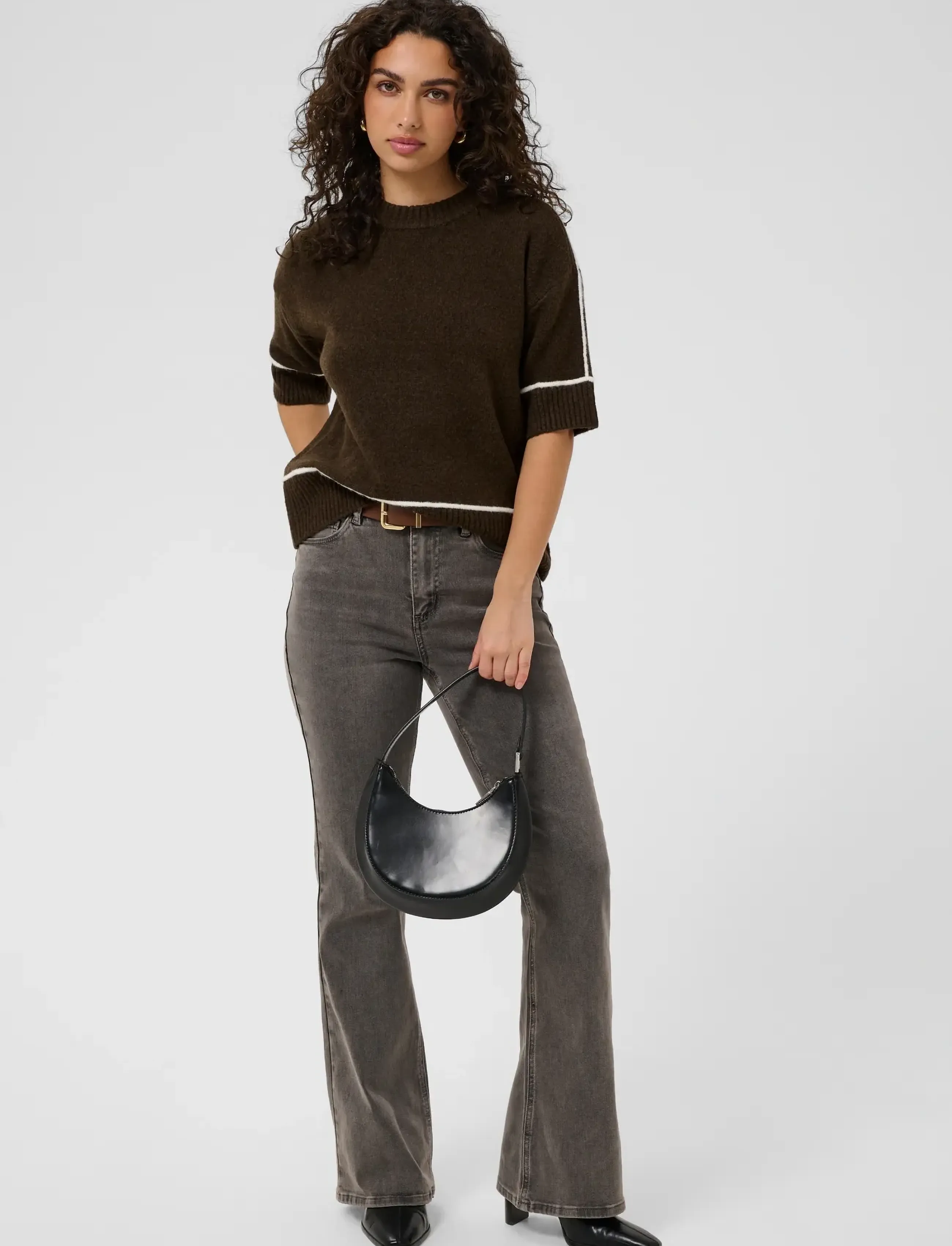 Kaffe - KAjinie Knit Pullover1/2 sleeve - coffee bean - 3