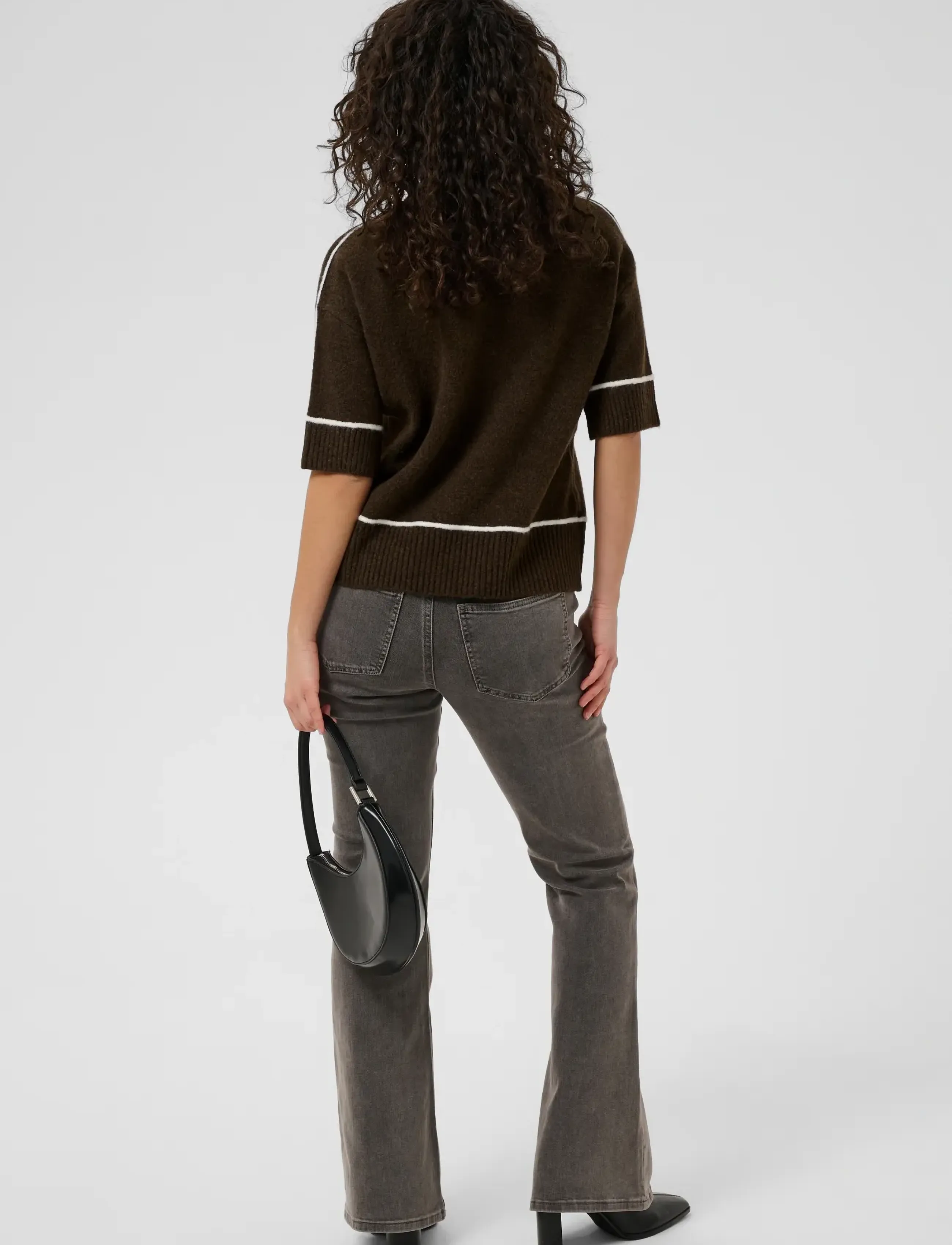Kaffe - KAjinie Knit Pullover1/2 sleeve - coffee bean - 4