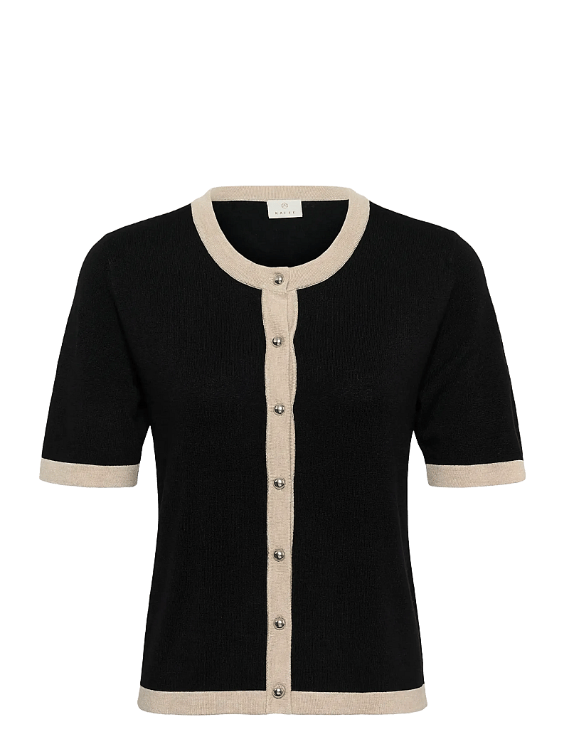 Kaffe - KAlizza Contrast Cardigan - cardigans - black deep - 0