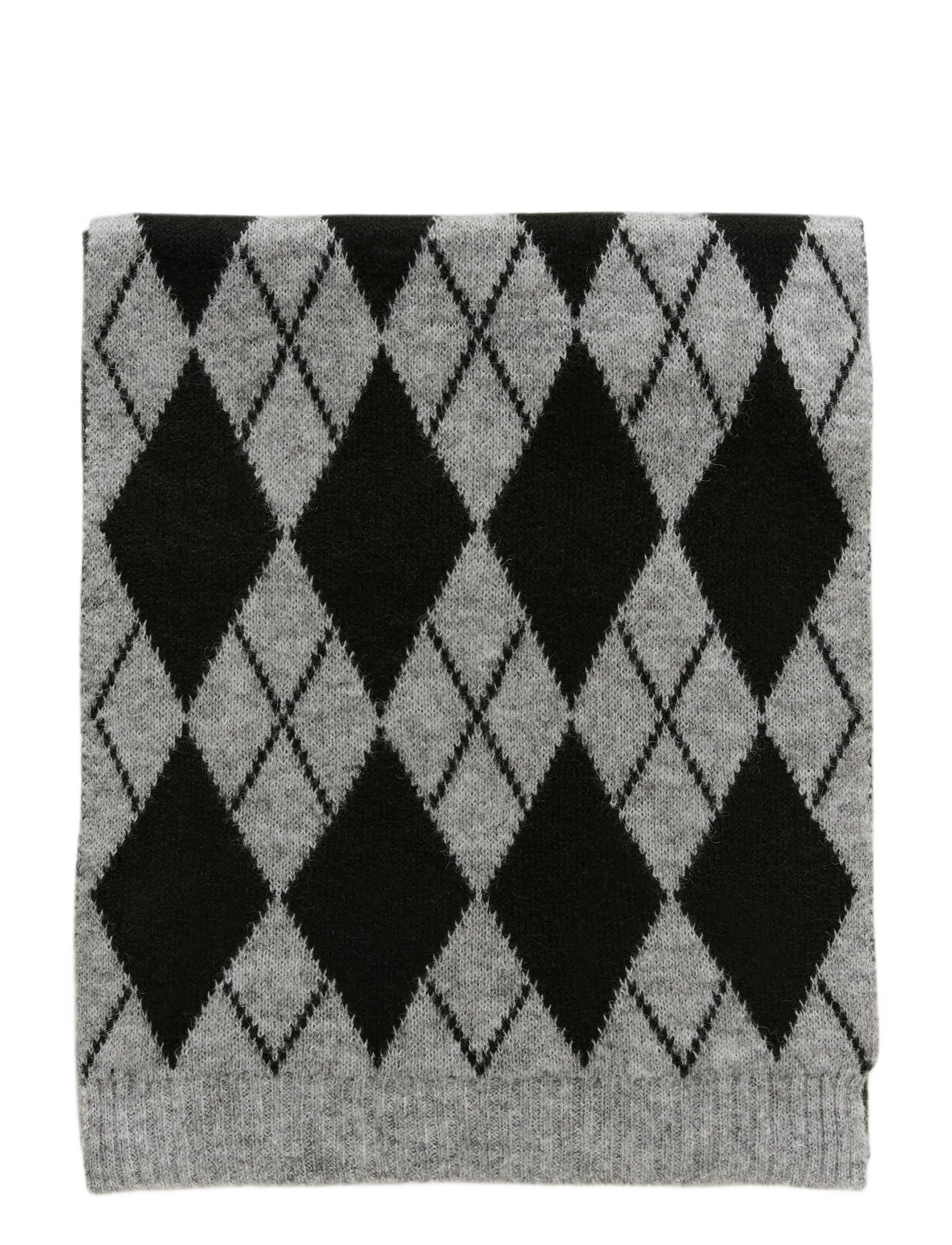 Kaffe - KAharlekin Scarf - winter scarves - dark grey melange/black check - 1
