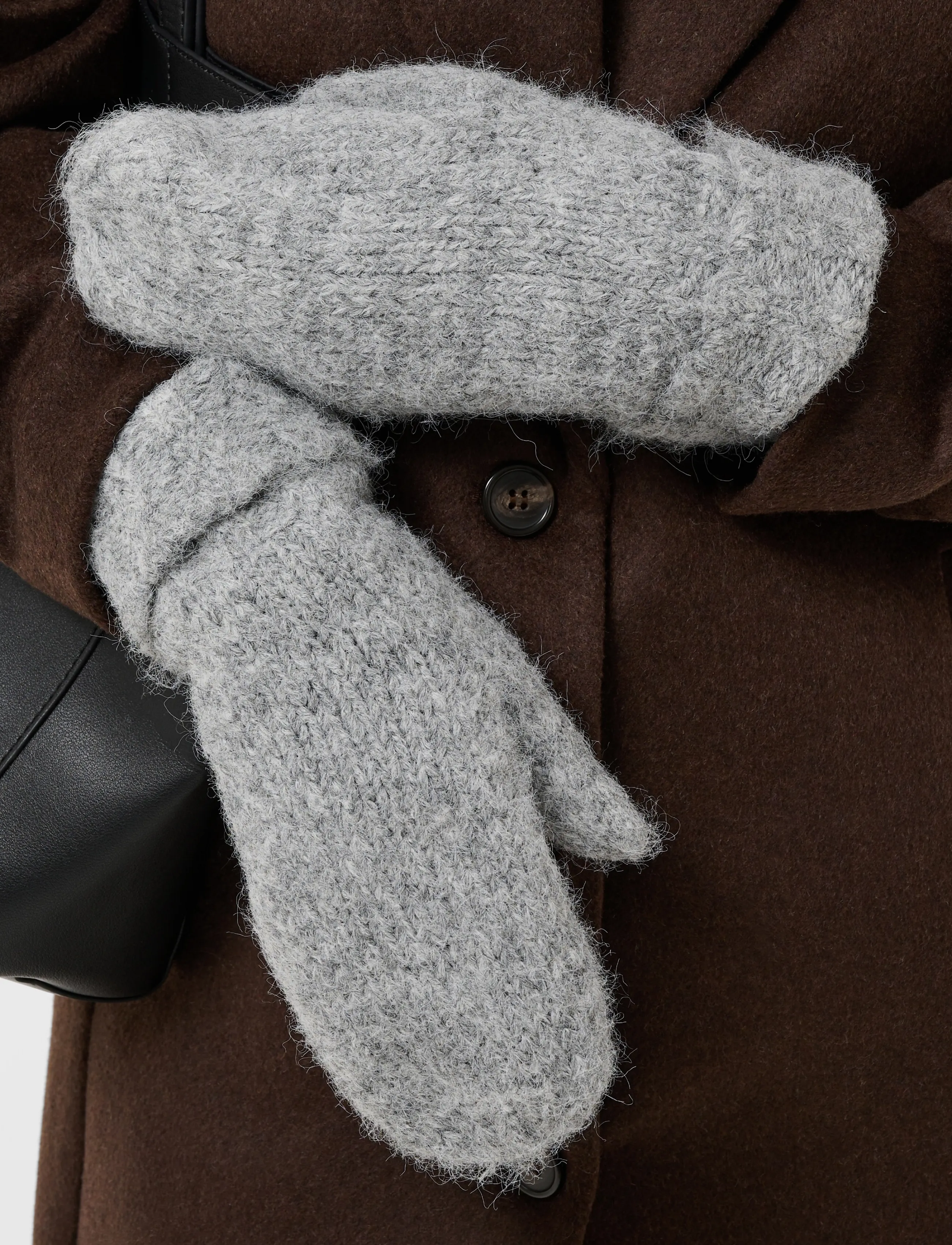 Kaffe - KAkiri Knit Gloves - dūraiņi - grey melange - 3