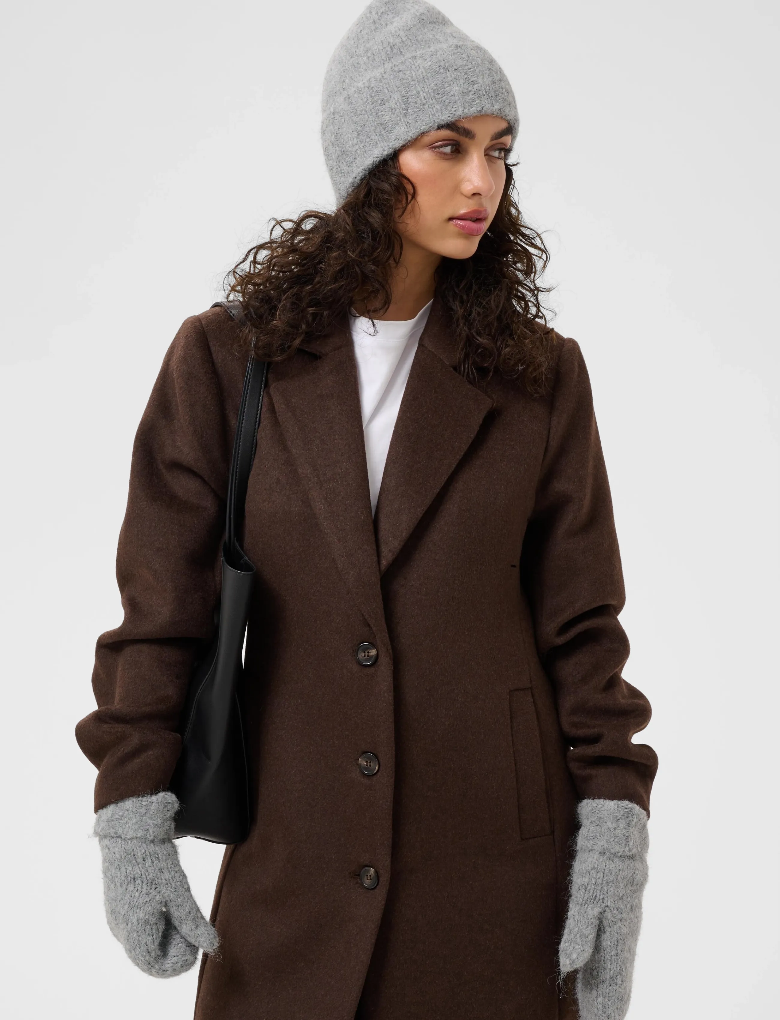 Kaffe - KAkiri Knitted Hoodie - huer - grey melange - 2