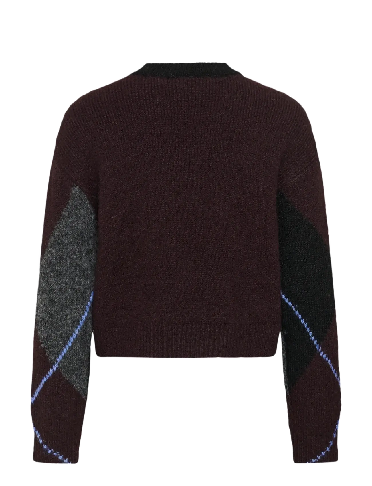 Kaffe - KAgrith Knit Pullover - striktrøjer - dark grey melange / fudge - 1