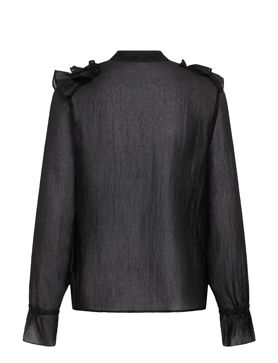 Kaffe - KAgabrielle Shirt - langärmlige hemden - black deep - 1