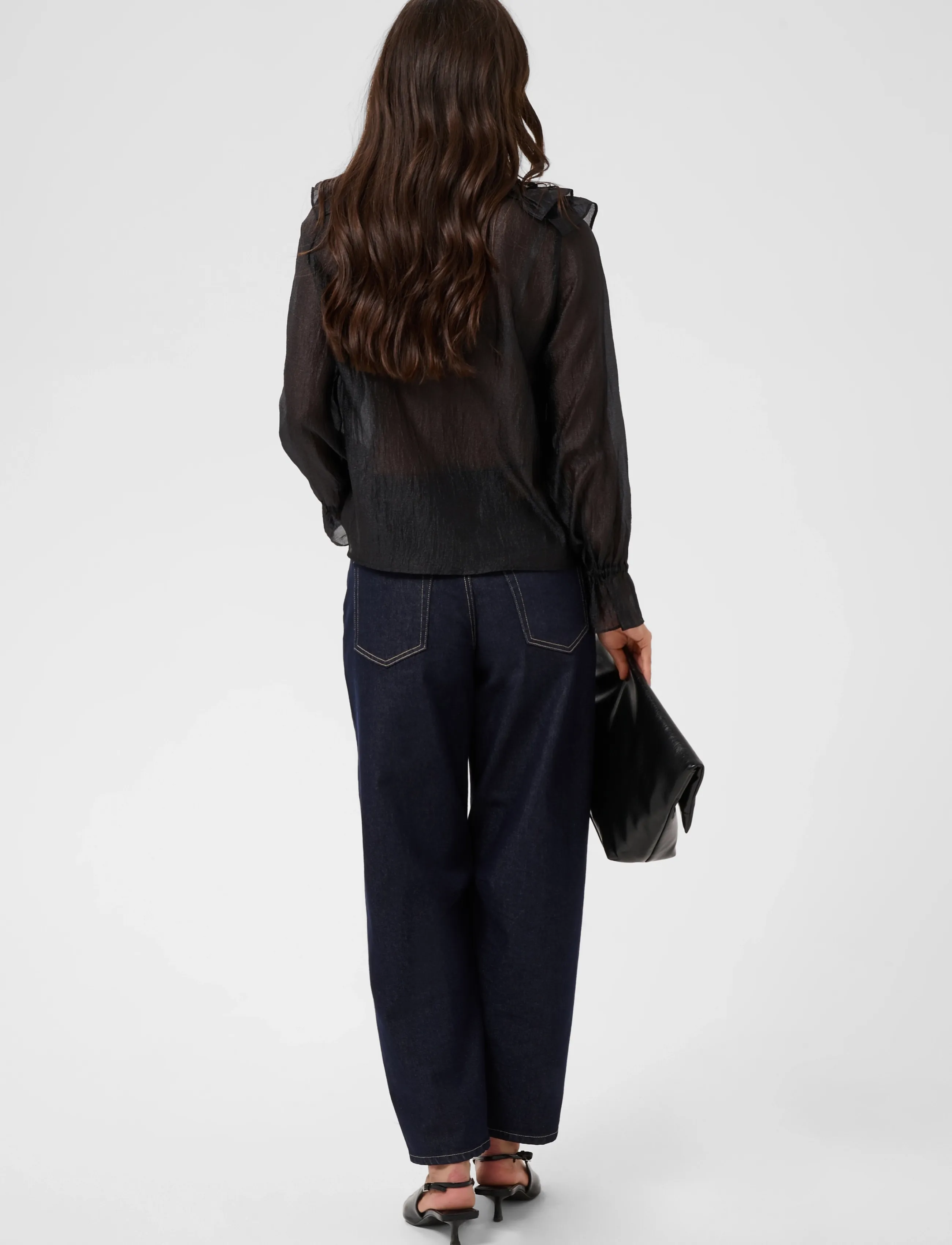 Kaffe - KAgabrielle Shirt - langärmlige hemden - black deep - 4