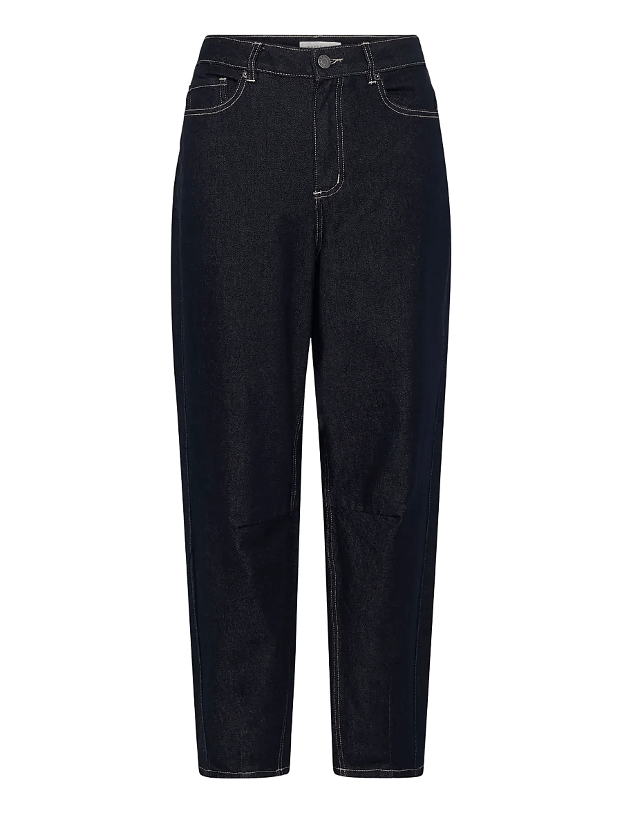 Kaffe - KAghita Barrel Jeans - barrel jeans - dark blue unwashed denim - 0