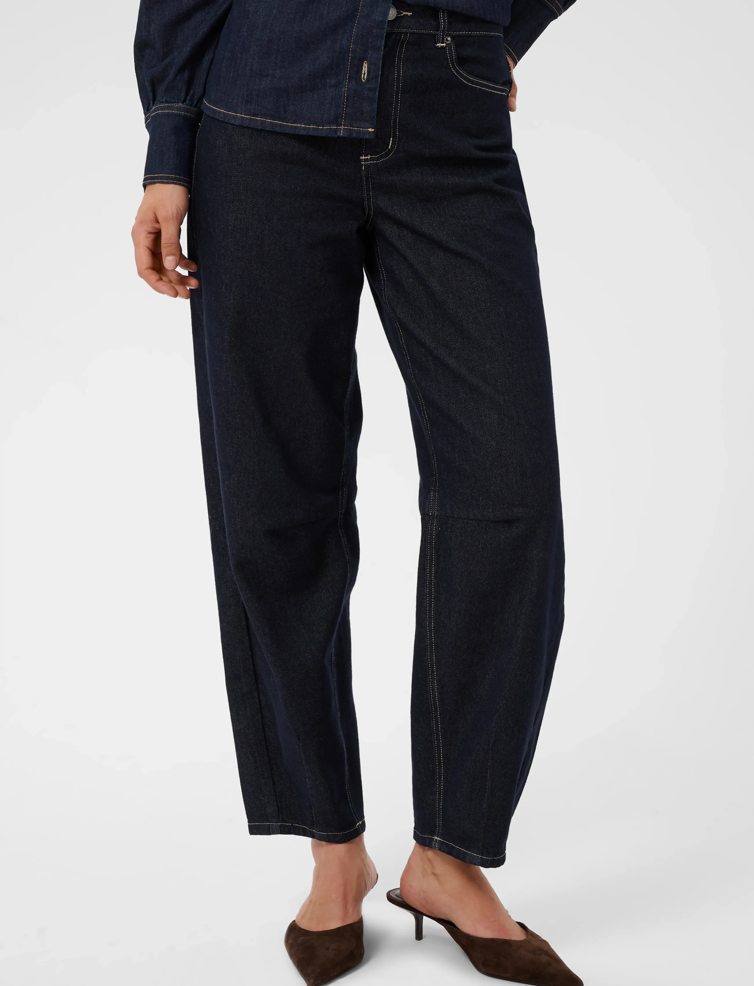 Kaffe - KAghita Barrel Jeans - barrel-teksad - dark blue unwashed denim - 2