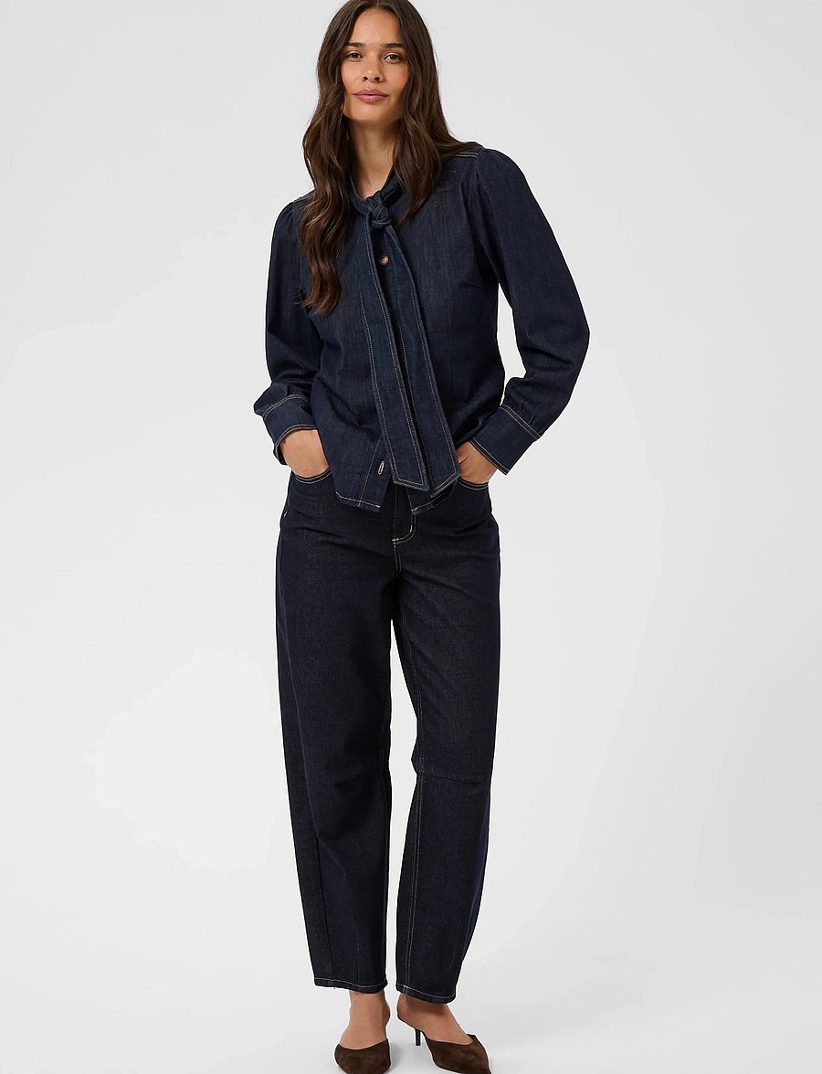 Kaffe - KAghita Barrel Jeans - barrel-teksad - dark blue unwashed denim - 3