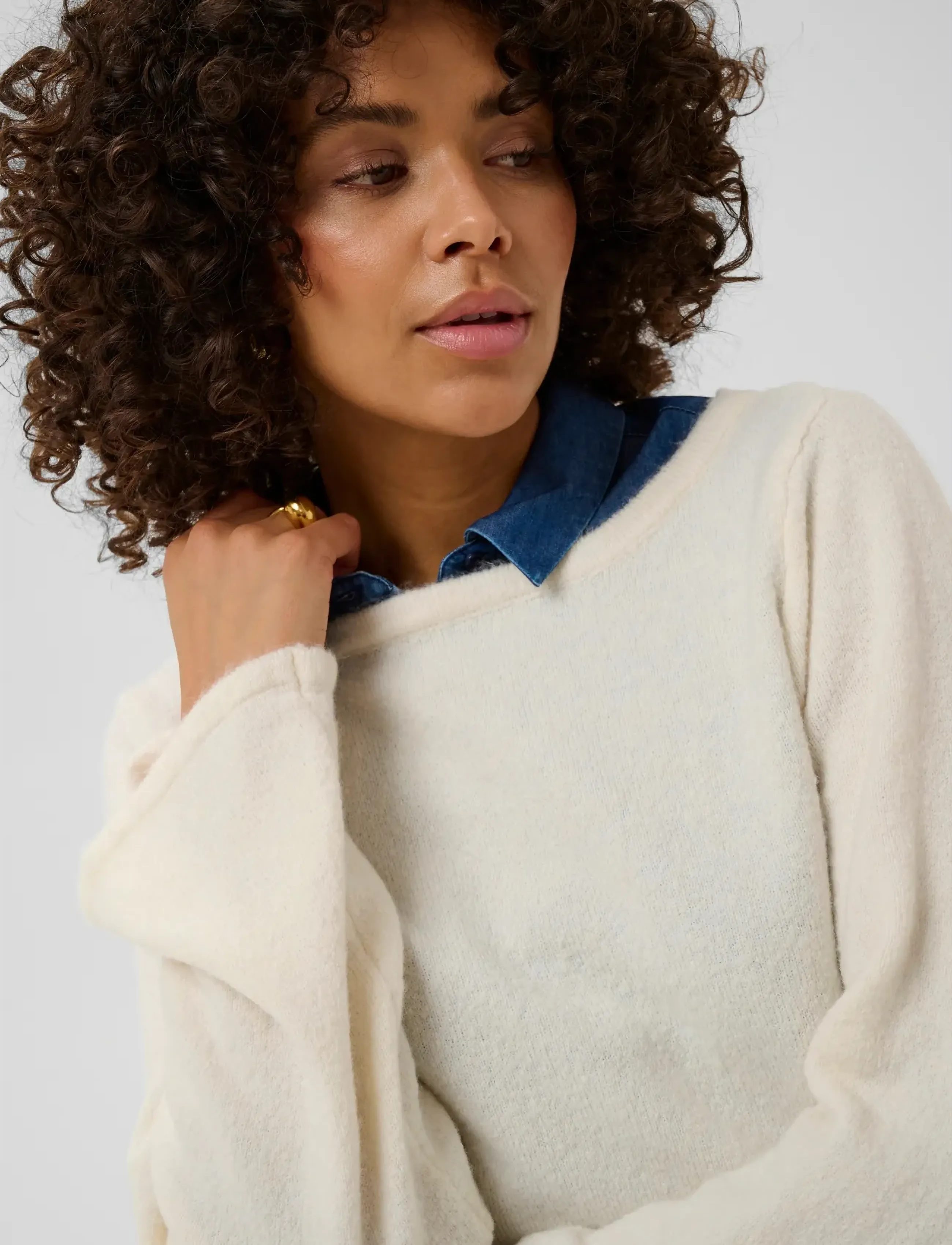 Kaffe - KAsigne Collar - lowest prices - dark blue denim - 4