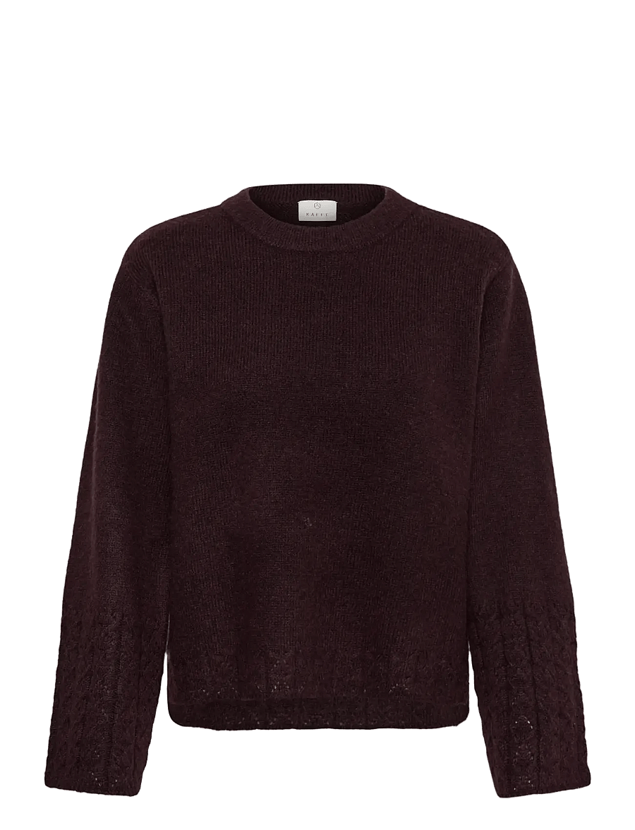 Kaffe - KAgro Pullover Knit - jumpers - fudge - 0