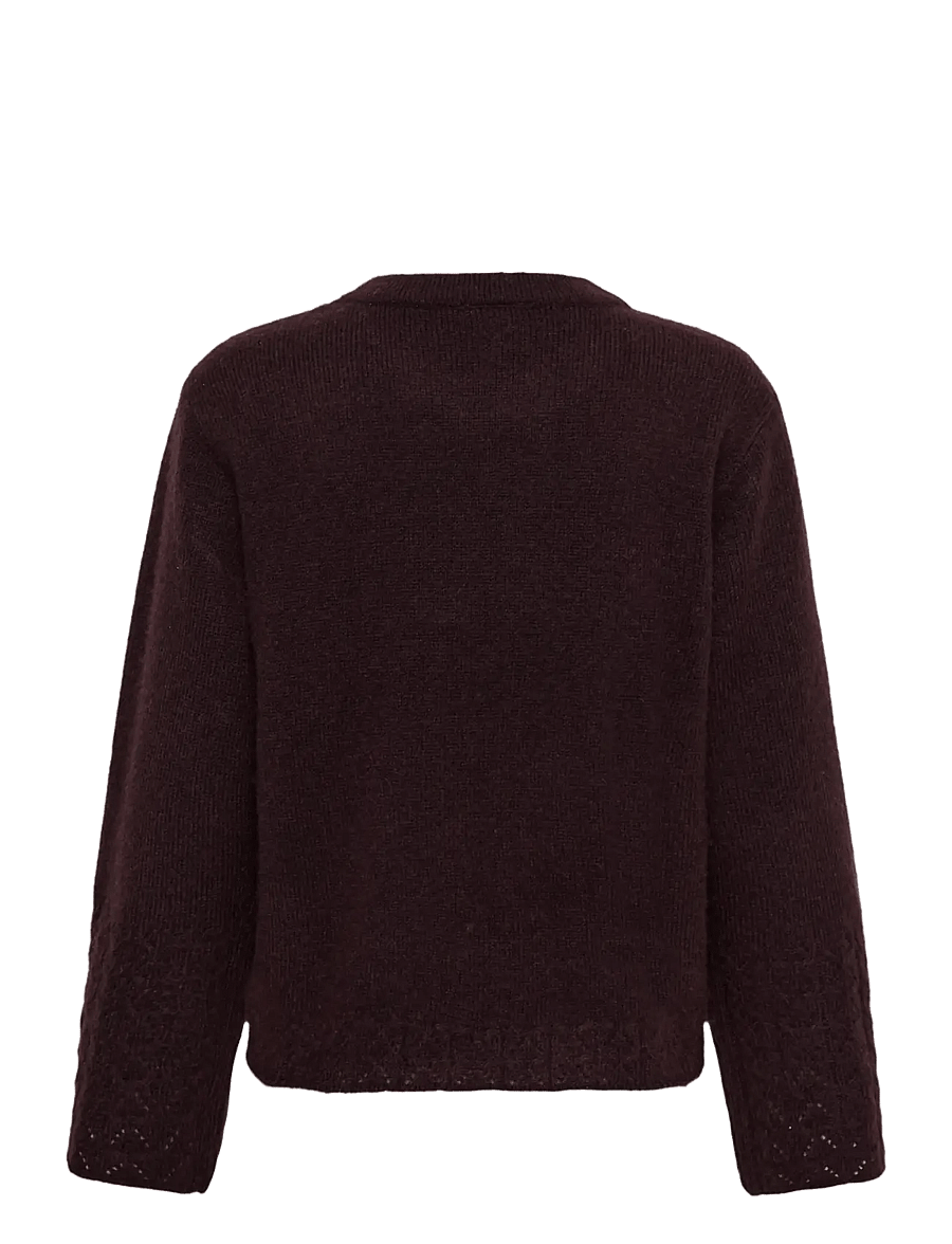 Kaffe - KAgro Pullover Knit - jumpers - fudge - 1