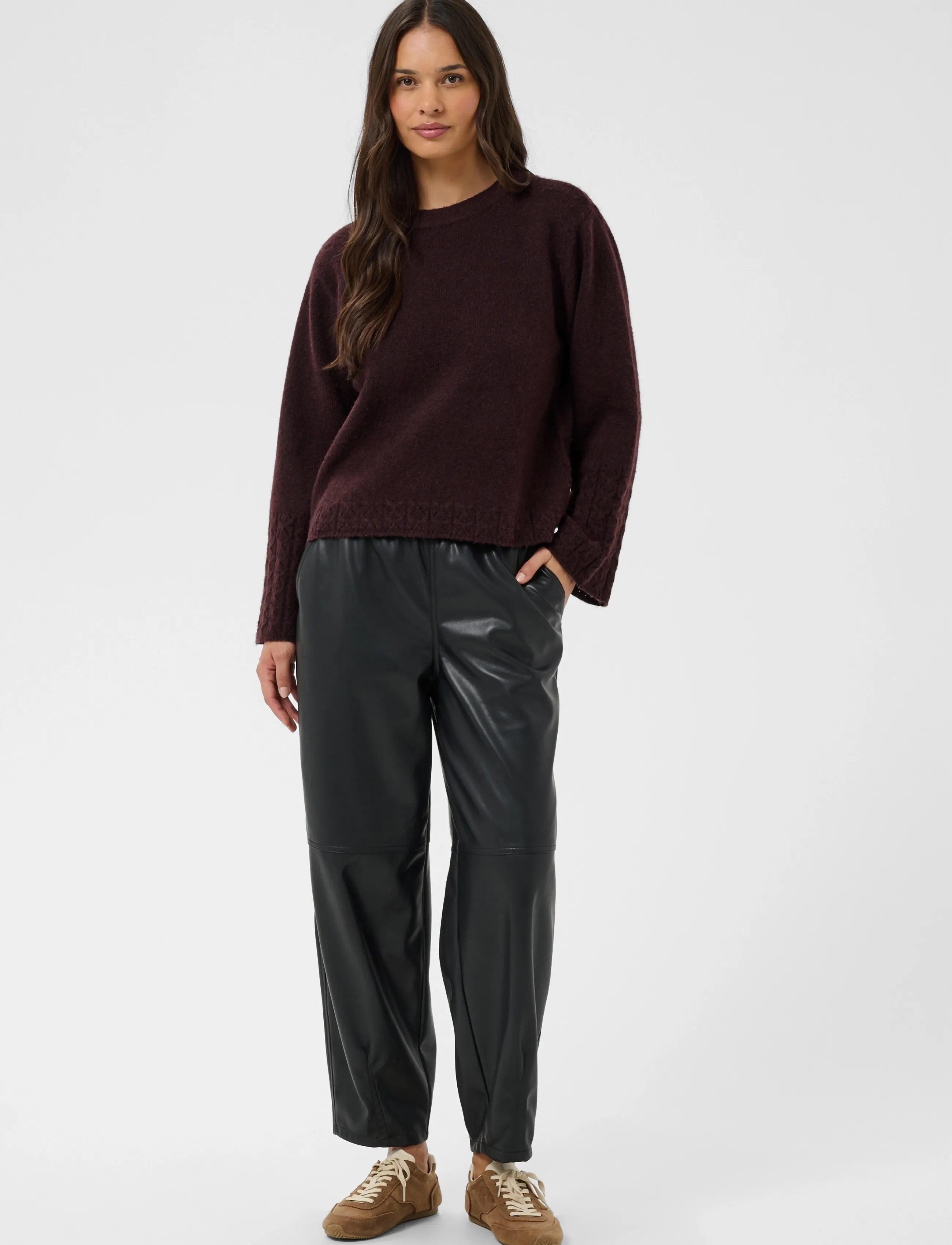 Kaffe - KAgro Pullover Knit - jumpers - fudge - 3