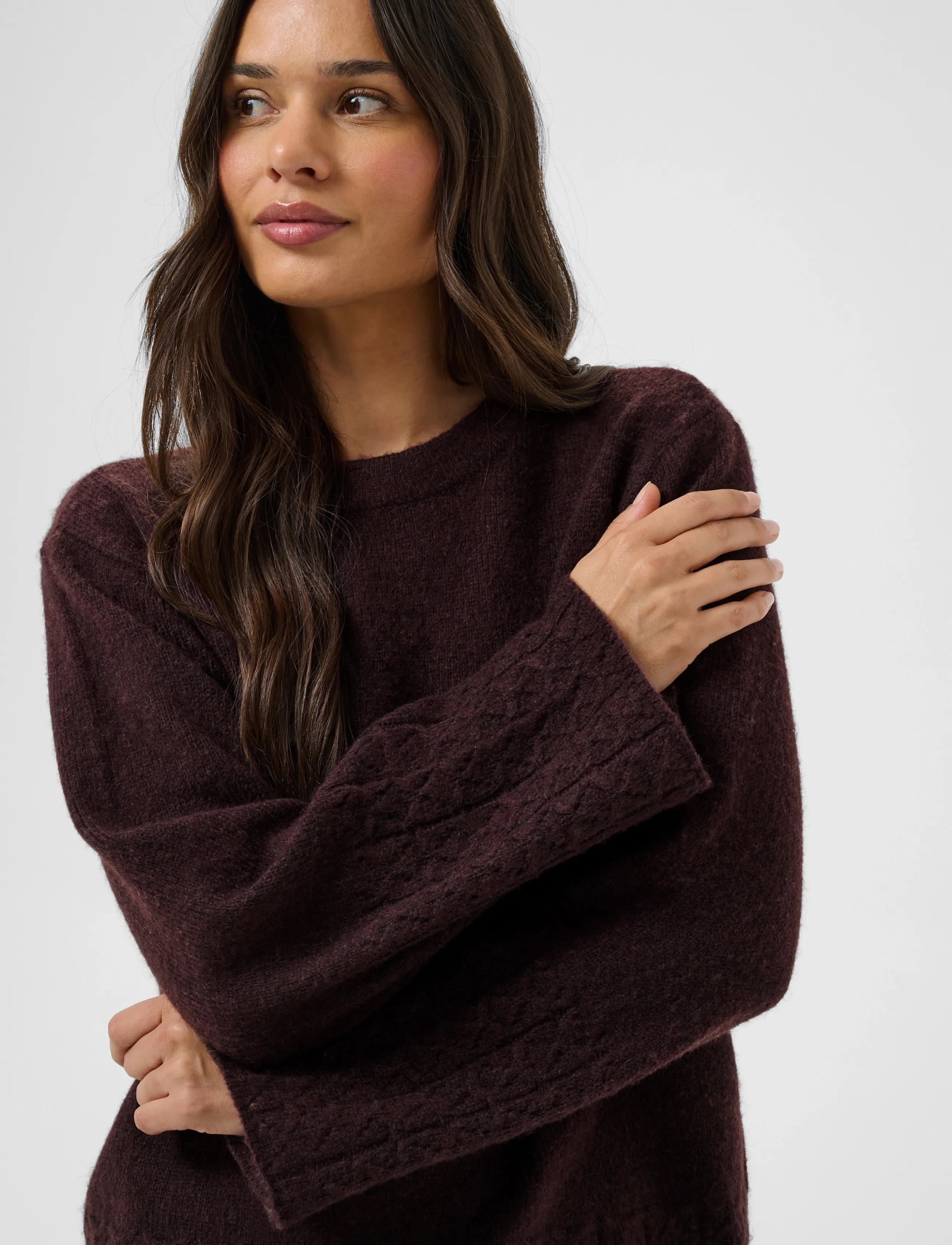 Kaffe - KAgro Pullover Knit - jumpers - fudge - 5