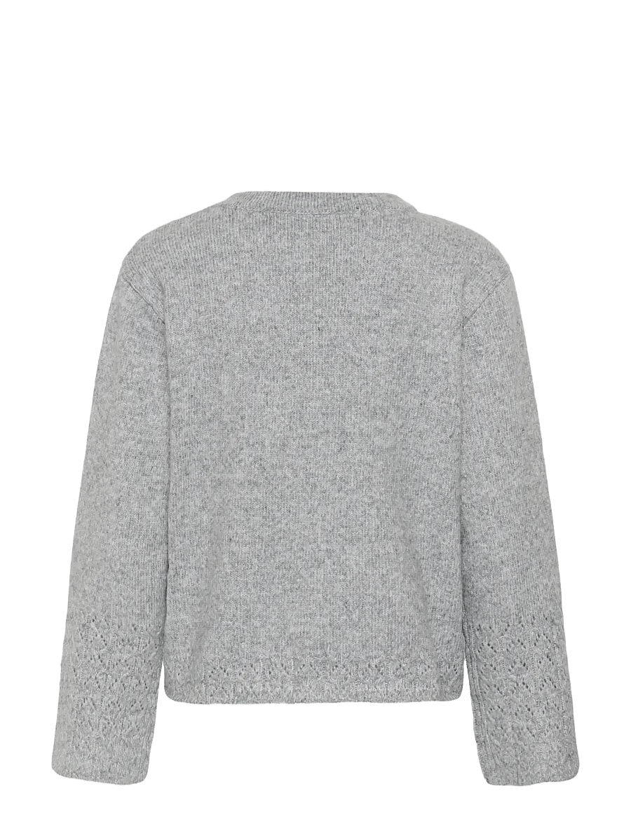 Kaffe - KAgro Pullover Knit - jumpers - grey melange - 1