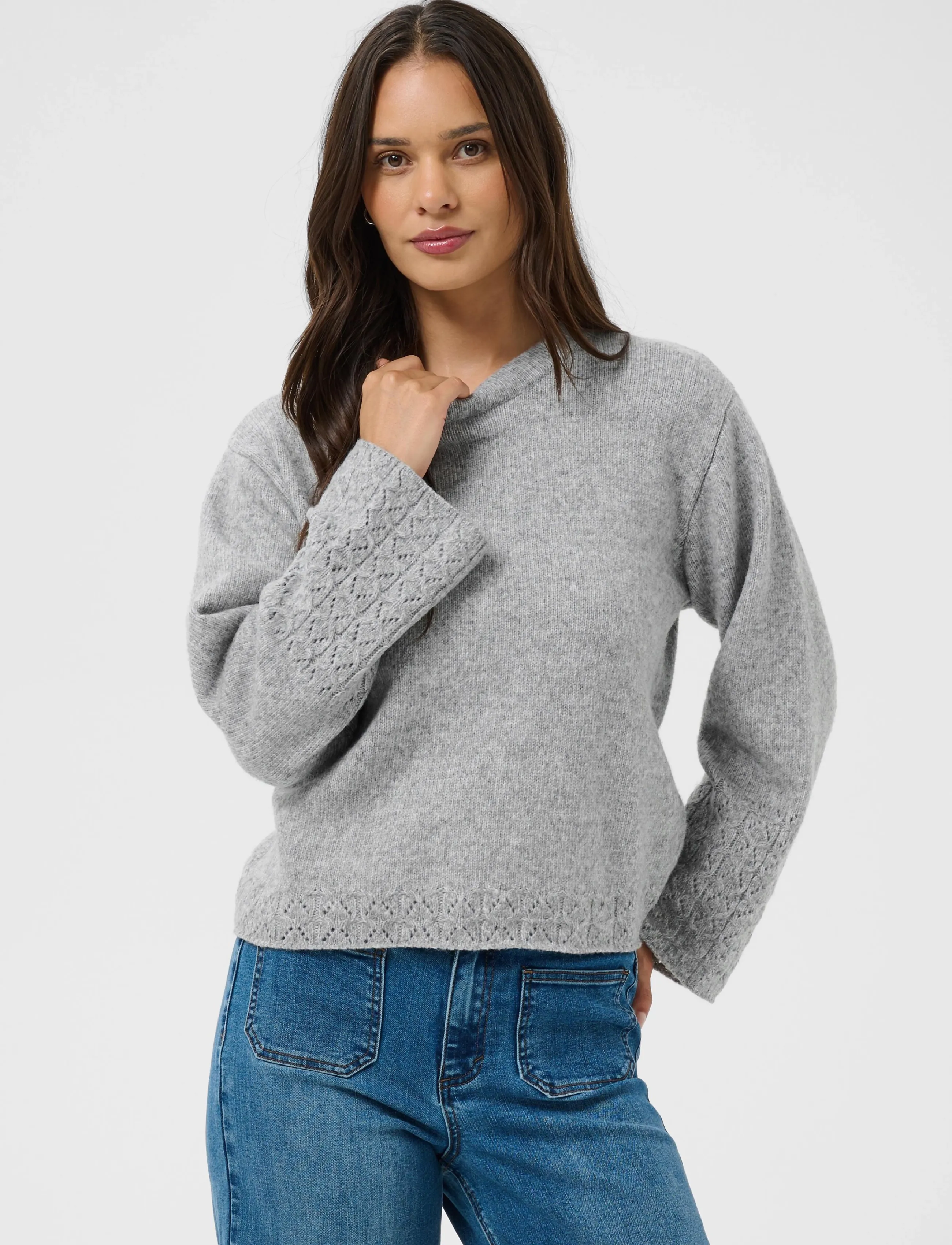 Kaffe - KAgro Pullover Knit - pullover - grey melange - 2