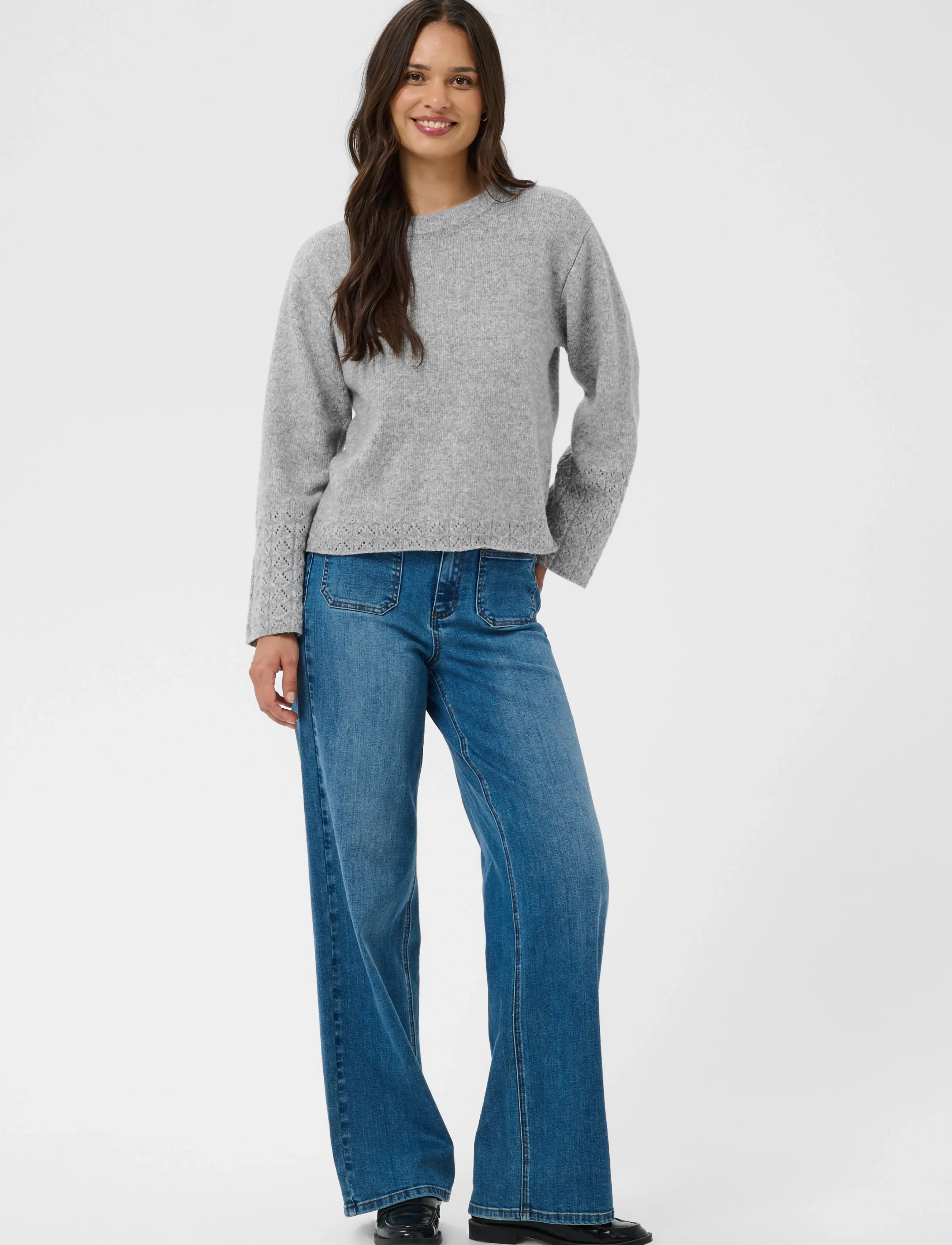 Kaffe - KAgro Pullover Knit - pullover - grey melange - 3
