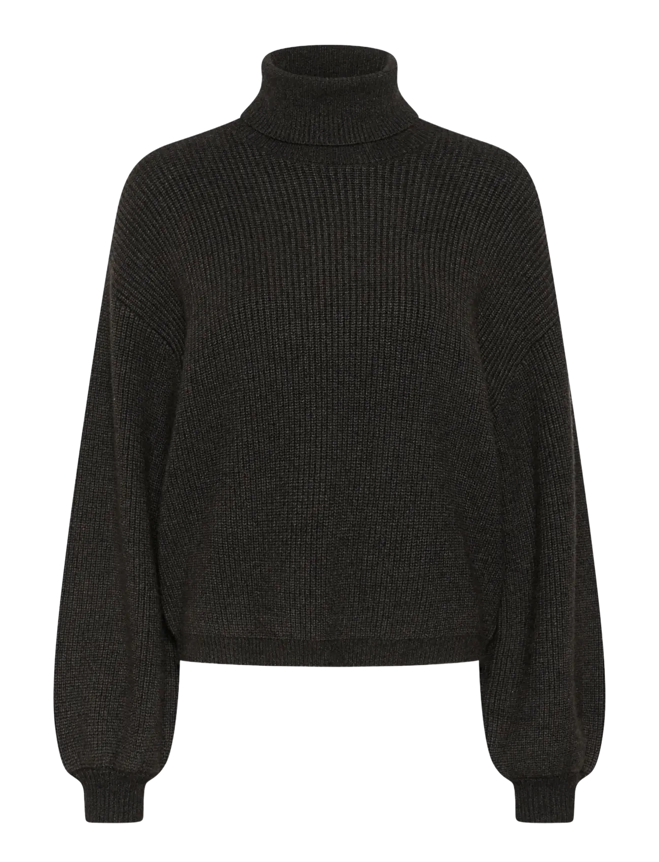 Kaffe KAbarbara Rollneck Pullover - Strik - DARK GREY MELANGE / grey