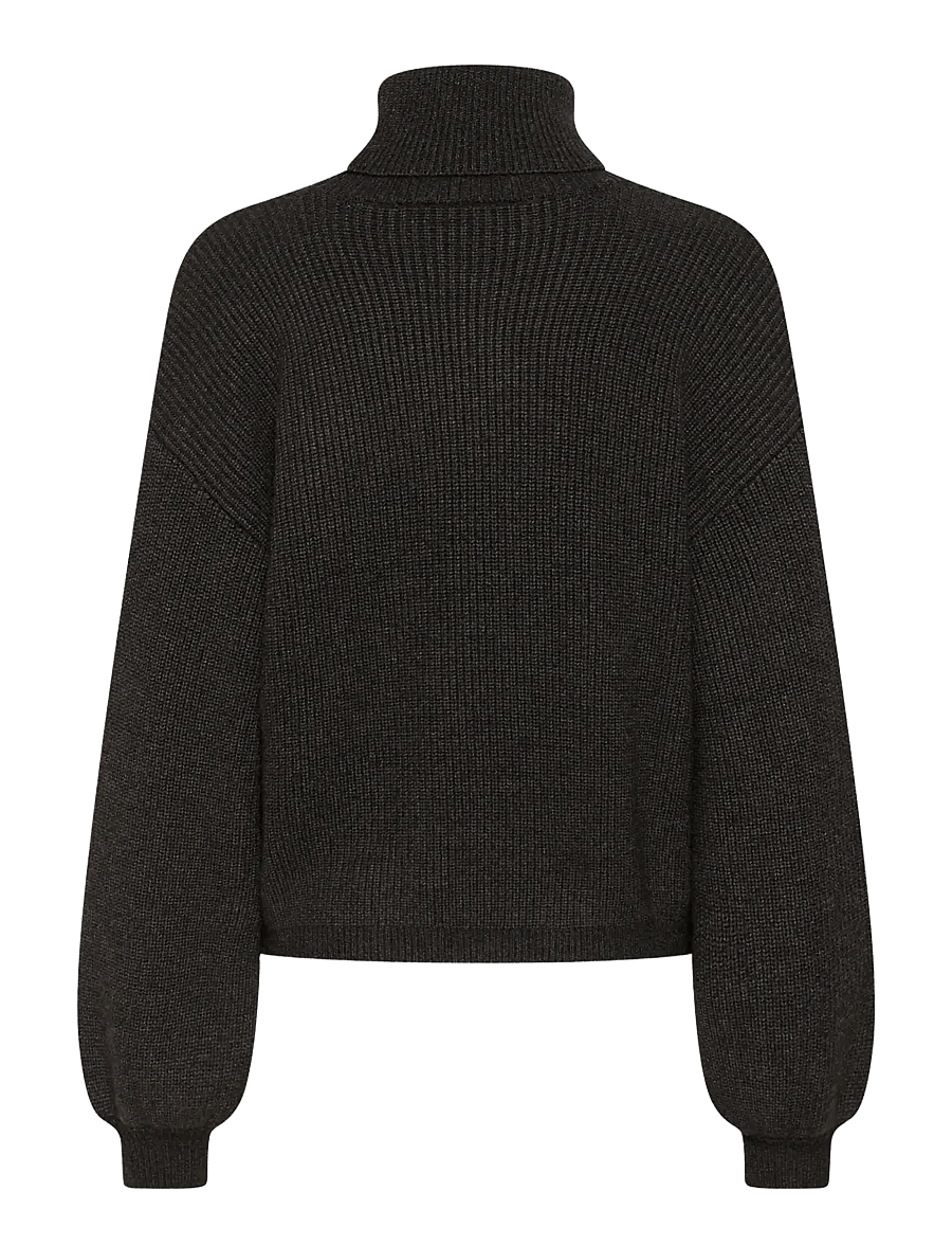 Kaffe - KAbarbara Rollneck Pullover - rullekraver - dark grey melange - 1