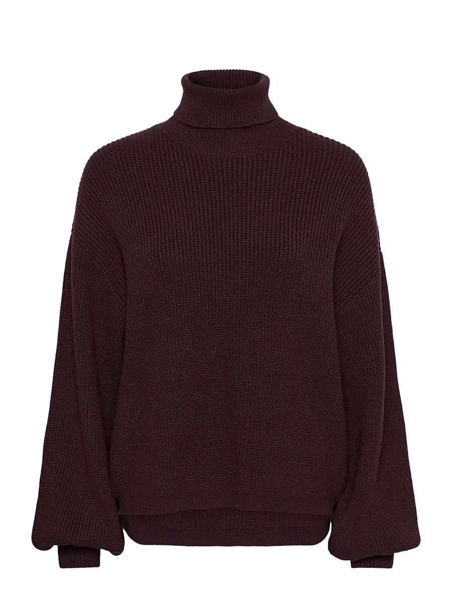Kaffe - KAbarbara Rollneck Pullover - rollkragenpullover - fudge - 0