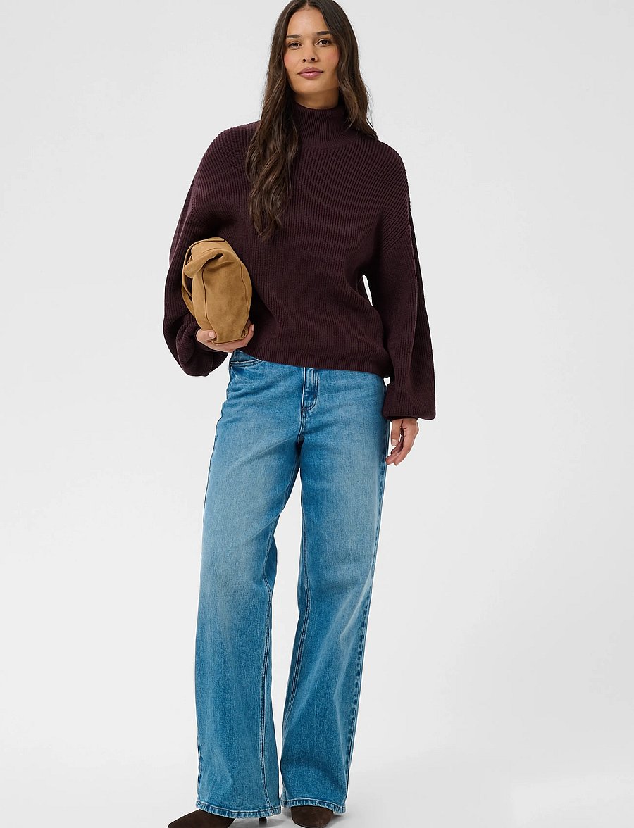 Kaffe - KAbarbara Rollneck Pullover - rollkragenpullover - fudge - 3