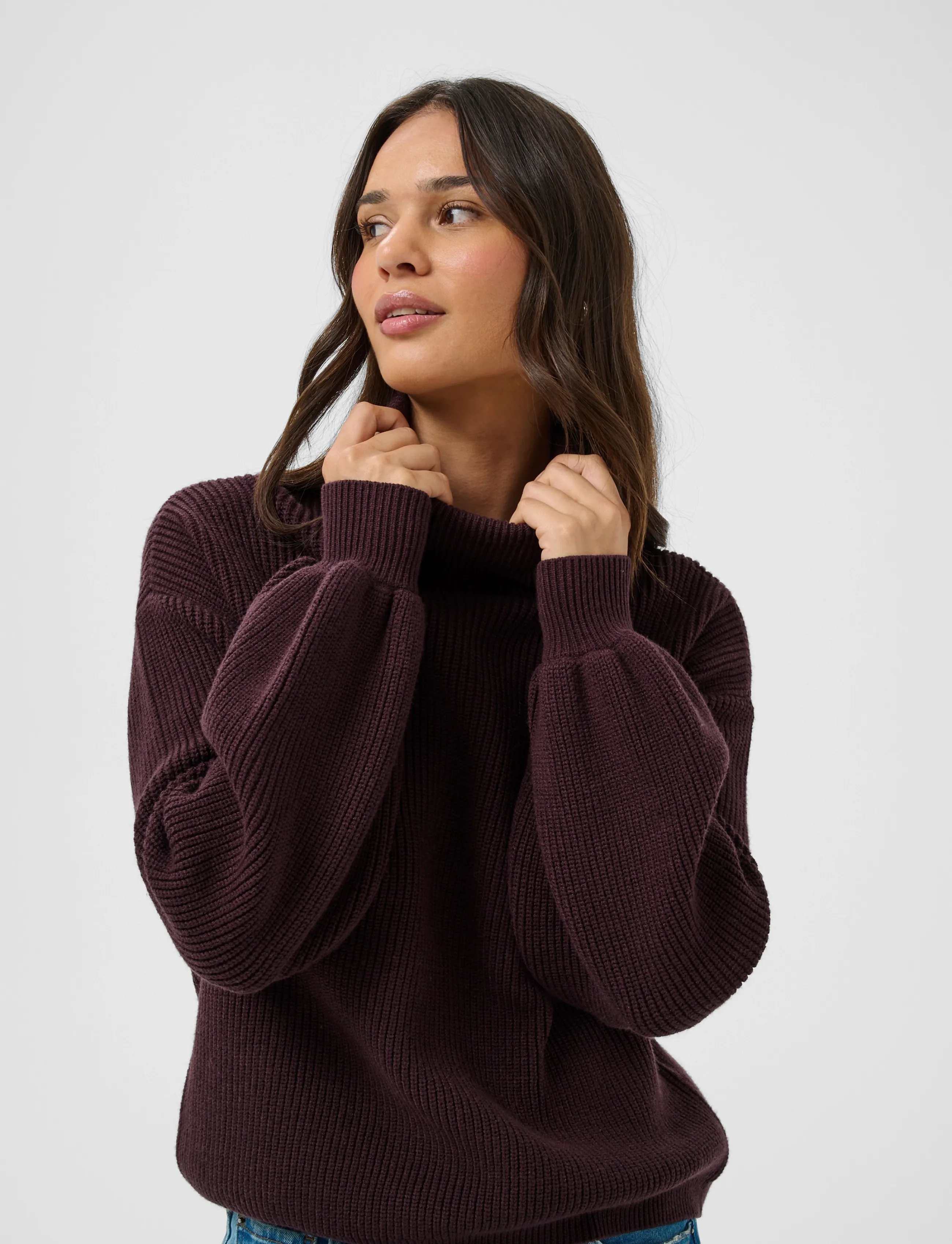 Kaffe - KAbarbara Rollneck Pullover - rollkragenpullover - fudge - 5