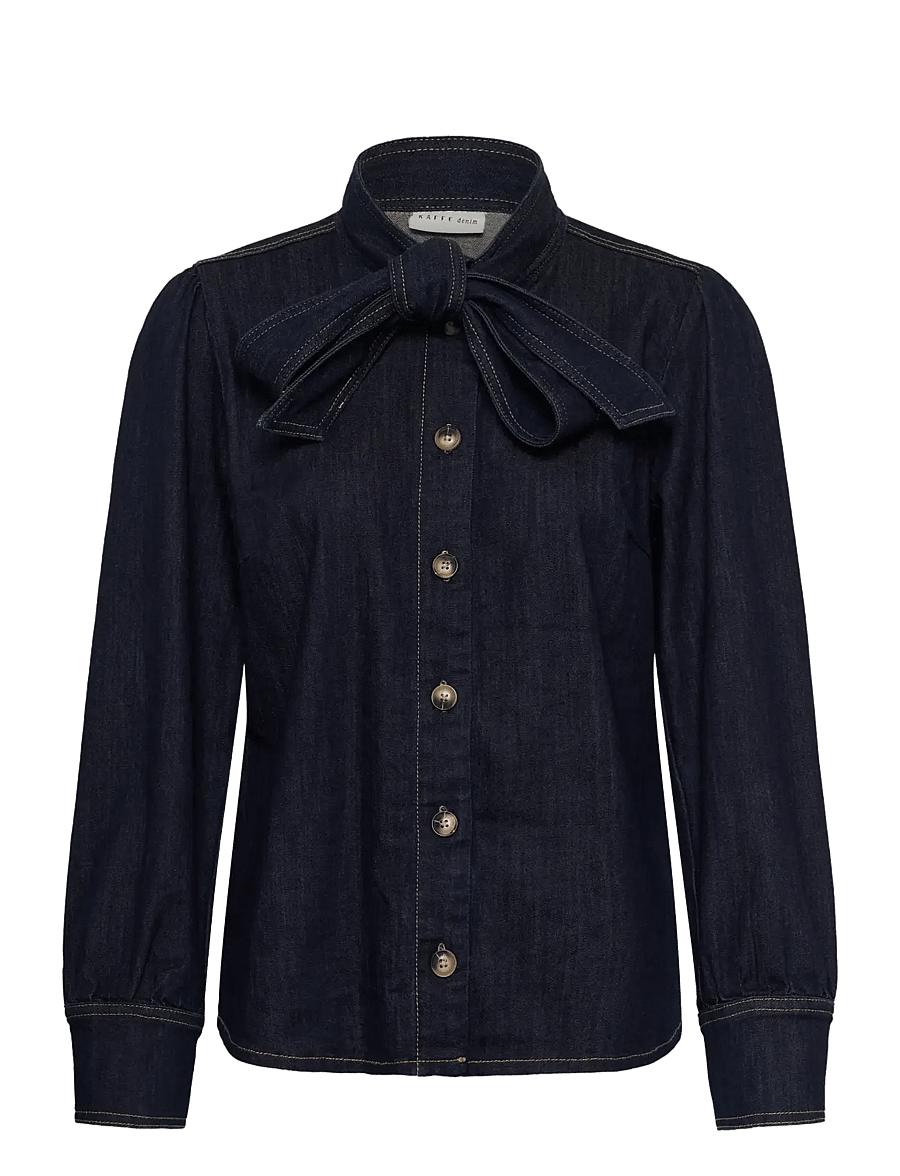 Kaffe - KAmolly Denim Shirt - teksasärgid - raw blue denim - 0