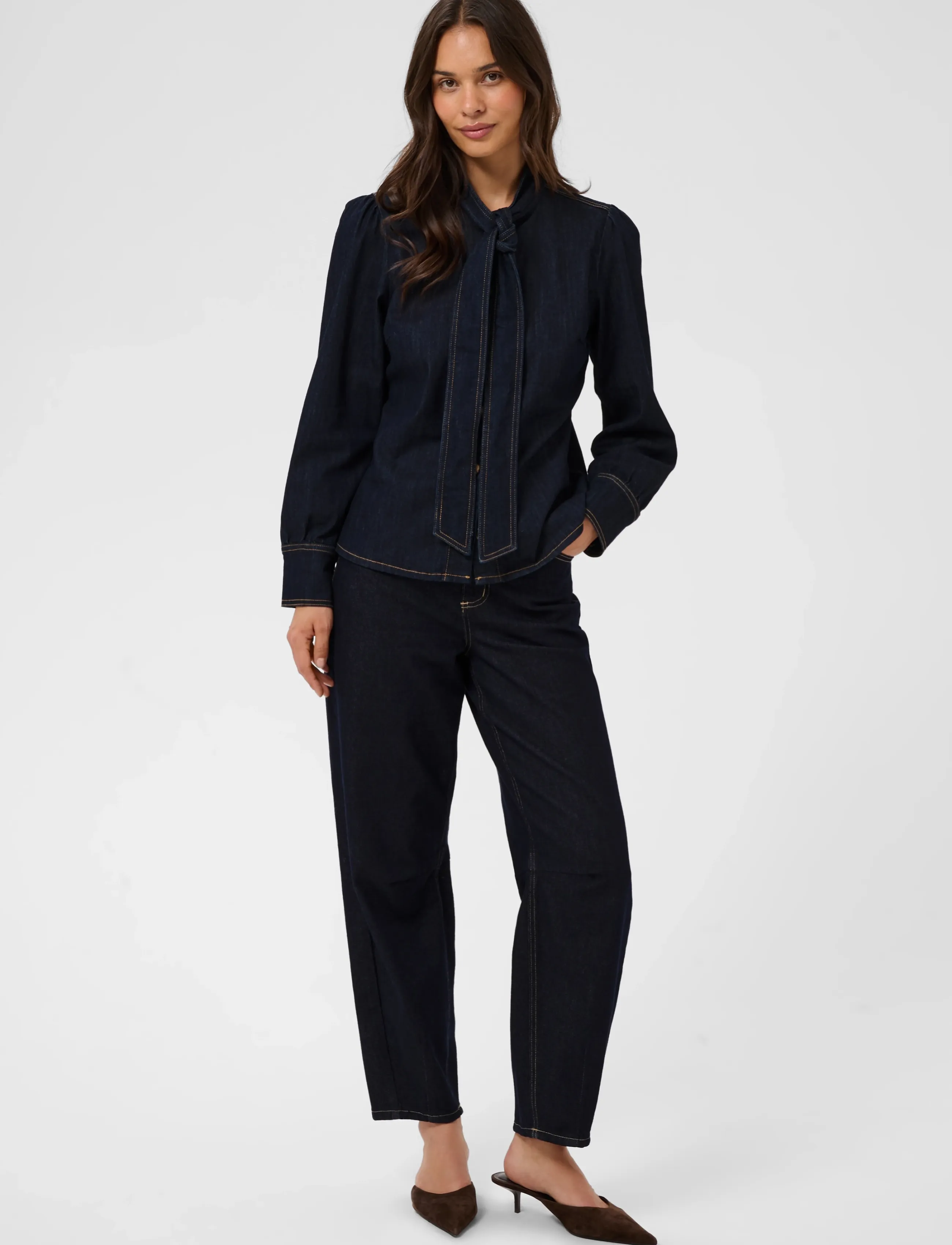 Kaffe - KAmolly Denim Shirt - teksasärgid - raw blue denim - 3