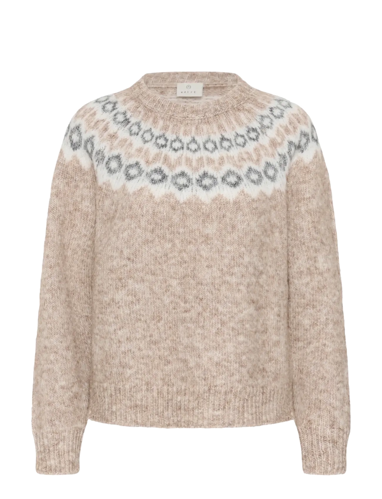 BEIGE MEL. -GREY/CHALK PATTERN