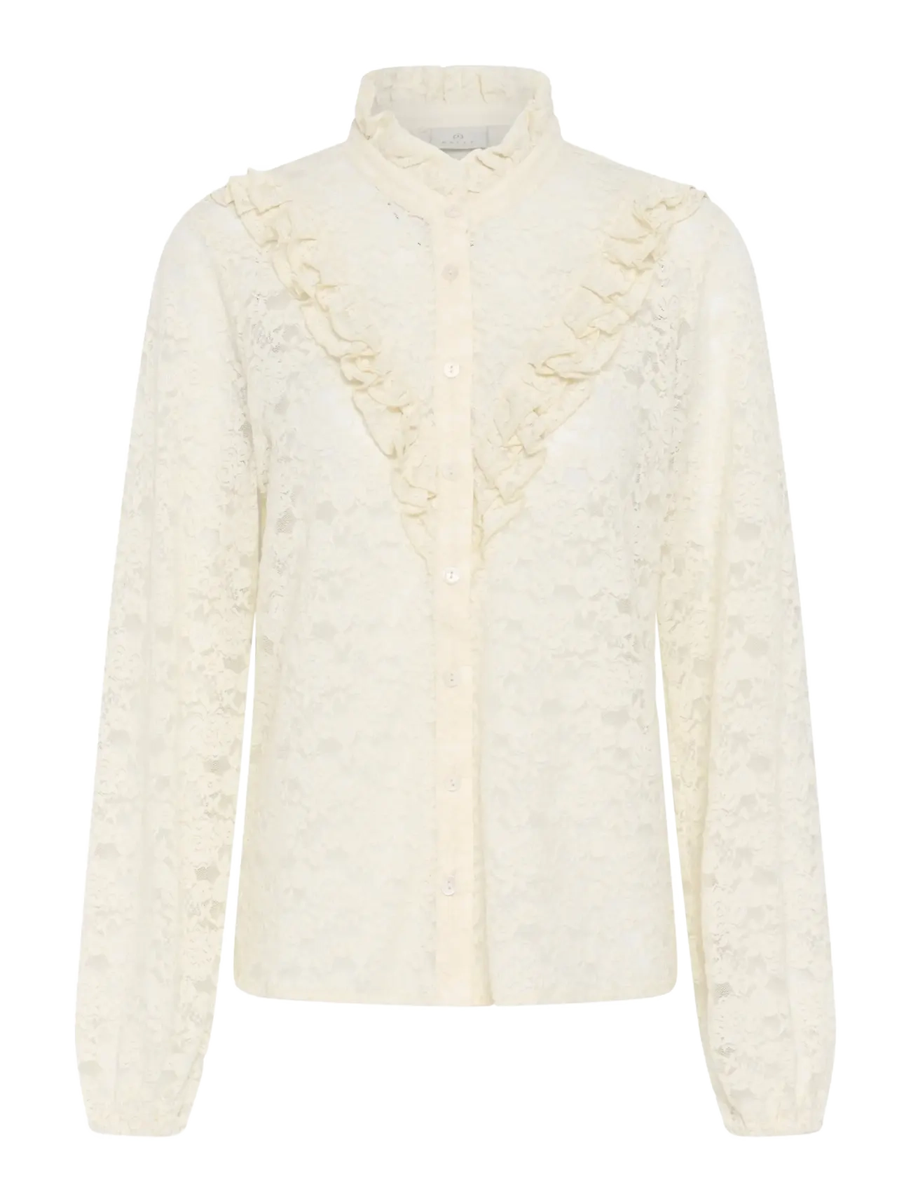 Kaffe KAgigi Flounce Lace Shirt - Kaffe - WHISPER WHITE / cream
