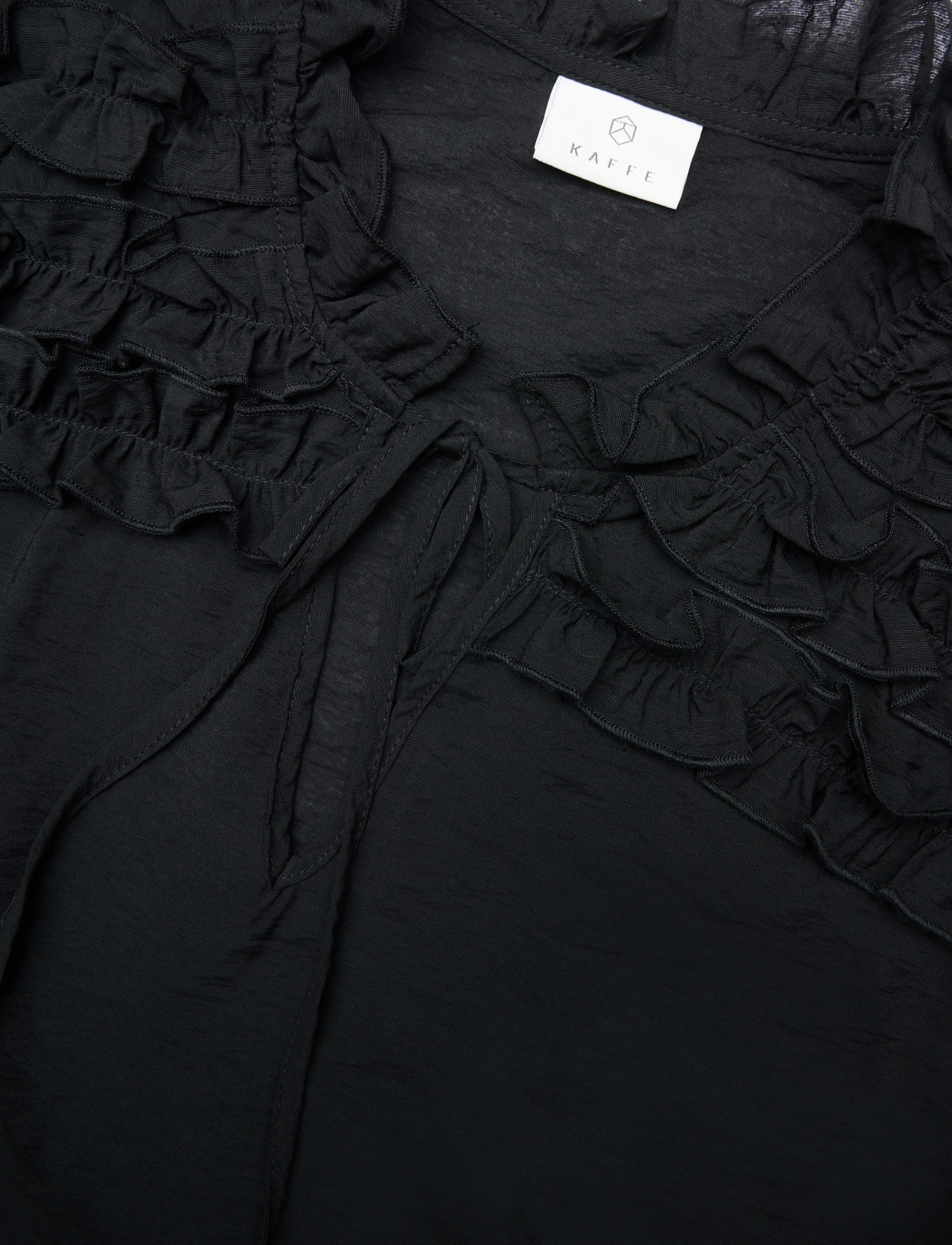 Kaffe - KAnicole Blouse - langermede bluser - black deep - 2