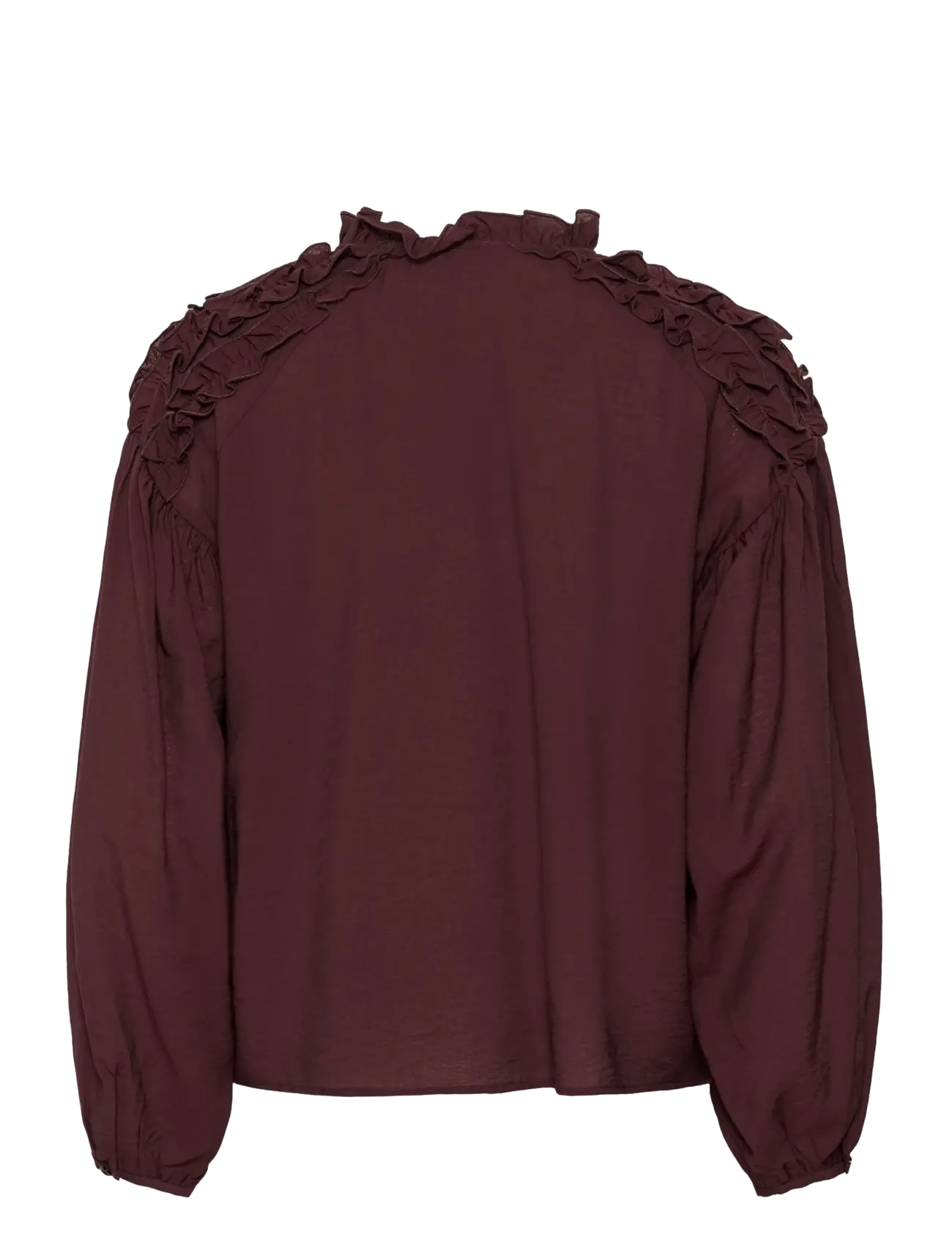 Kaffe - KAnicole Blouse - langærmede bluser - fudge - 1