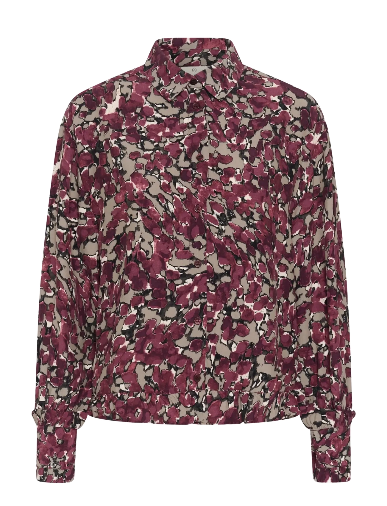 Kaffe KAmeghan Shirt - Kaffe - FUDGE ABSTRACT ANIMAL / burgundy
