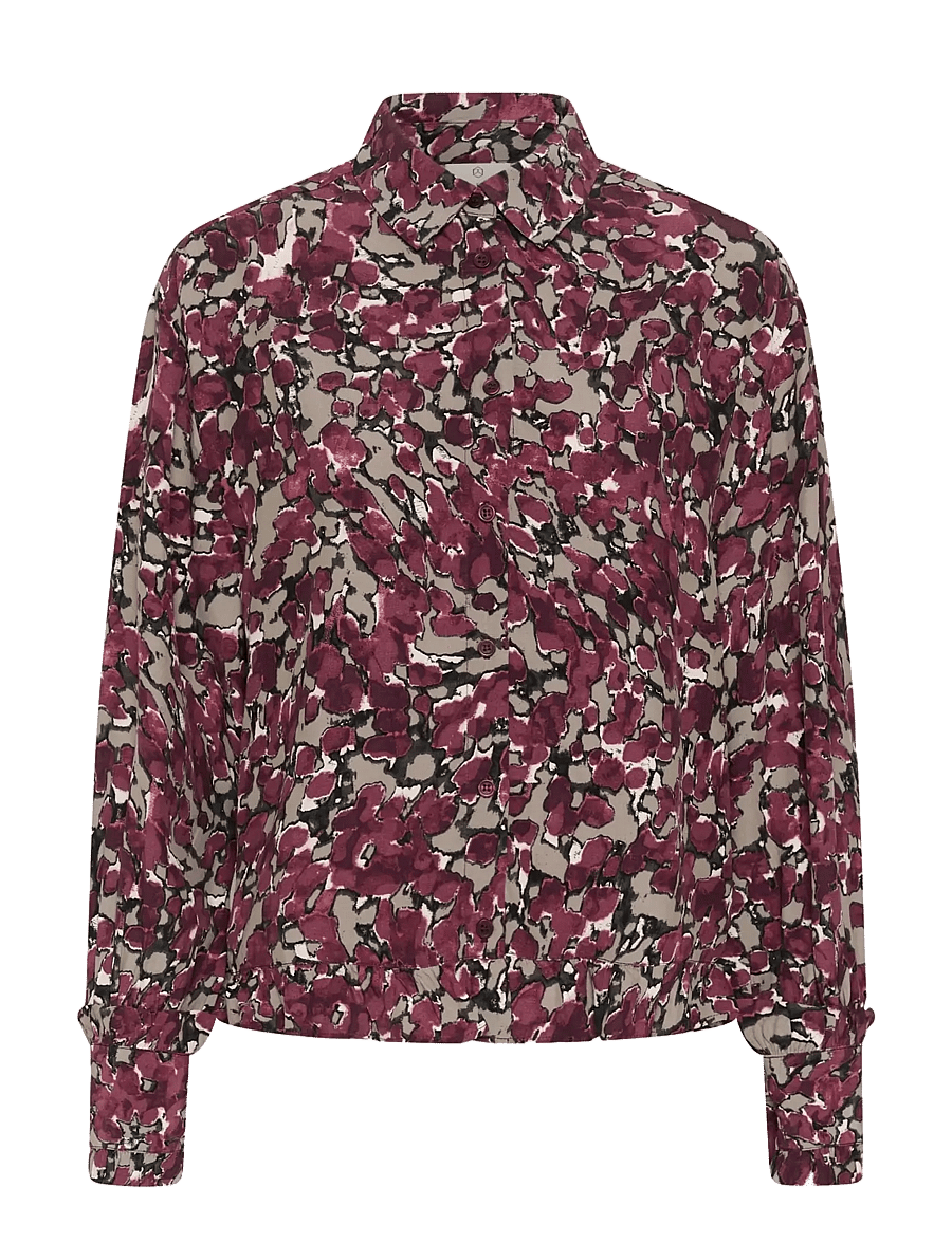 Kaffe - KAmeghan Shirt - langärmlige hemden - fudge abstract animal - 0