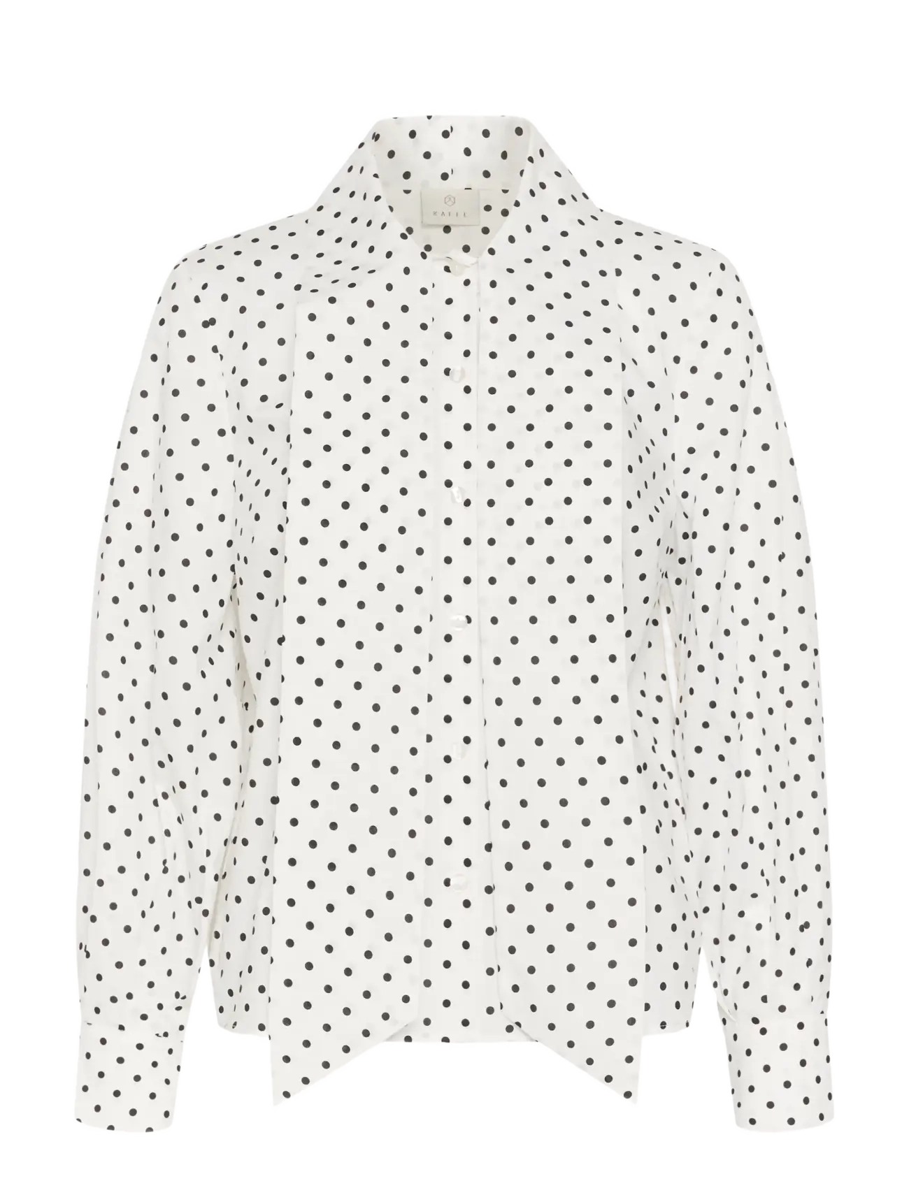 Kaffe KAmilly Shirt - Kaffe - WHITE W. BLACK DOT / white