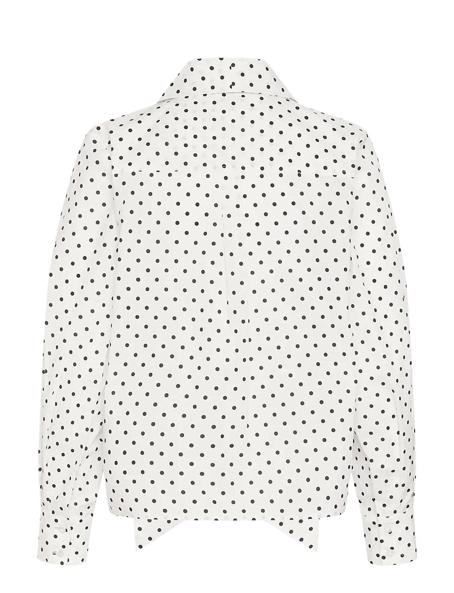 Kaffe - KAmilly Shirt - langärmlige hemden - white w. black dot - 1